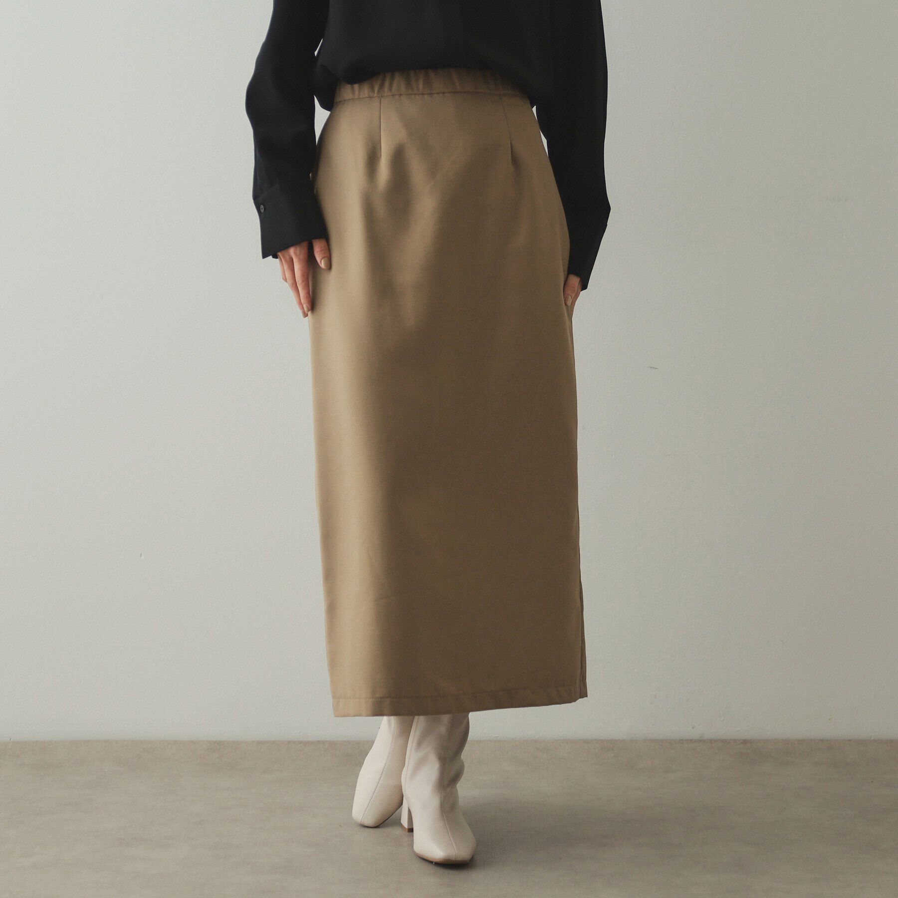 OPAQUE.CLIP「≪ツインセット≫プリーツラップ&times;ナロースカート【洗濯機洗い可】」|スカート|