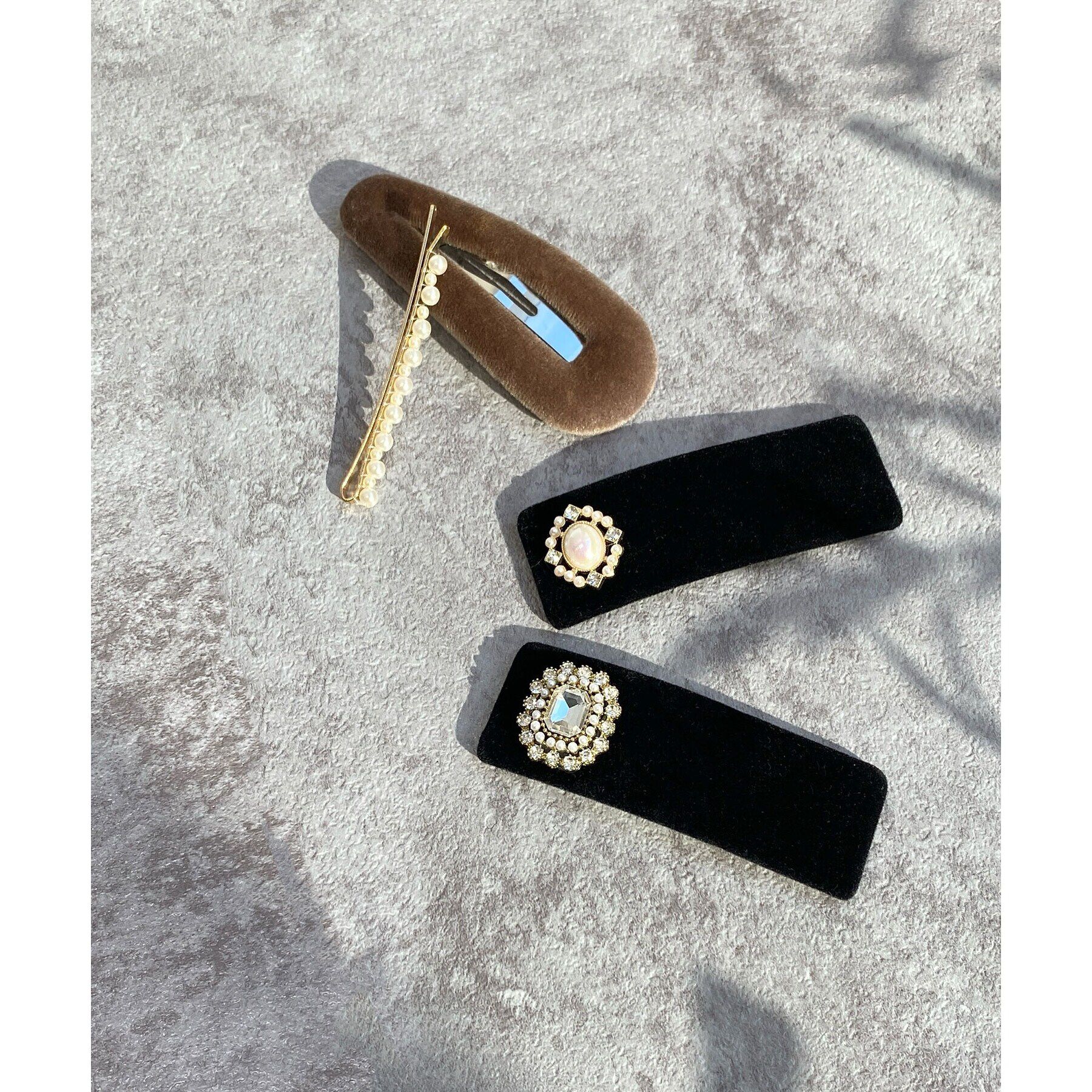 OPAQUE.CLIP「ベロアピン&times;メタルフェイクパールピンセット」|その他|