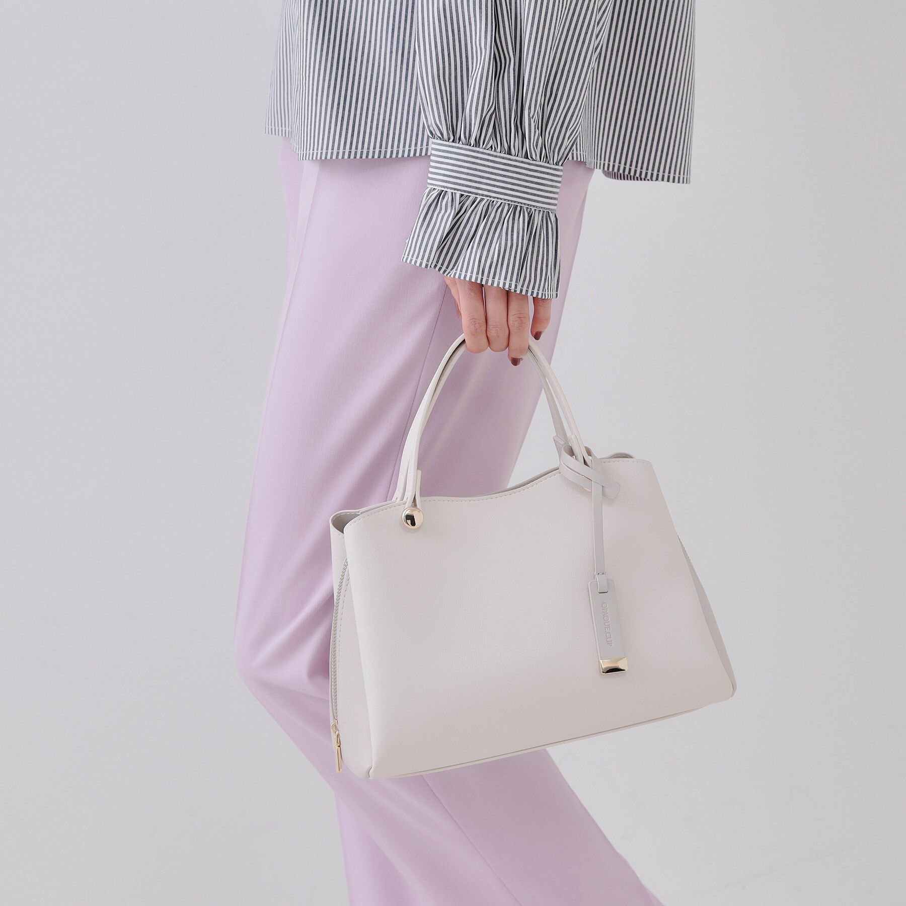 OPAQUE.CLIP「【2WAY】バイカラーミドルボストンバッグ」|ボストンバッグ|