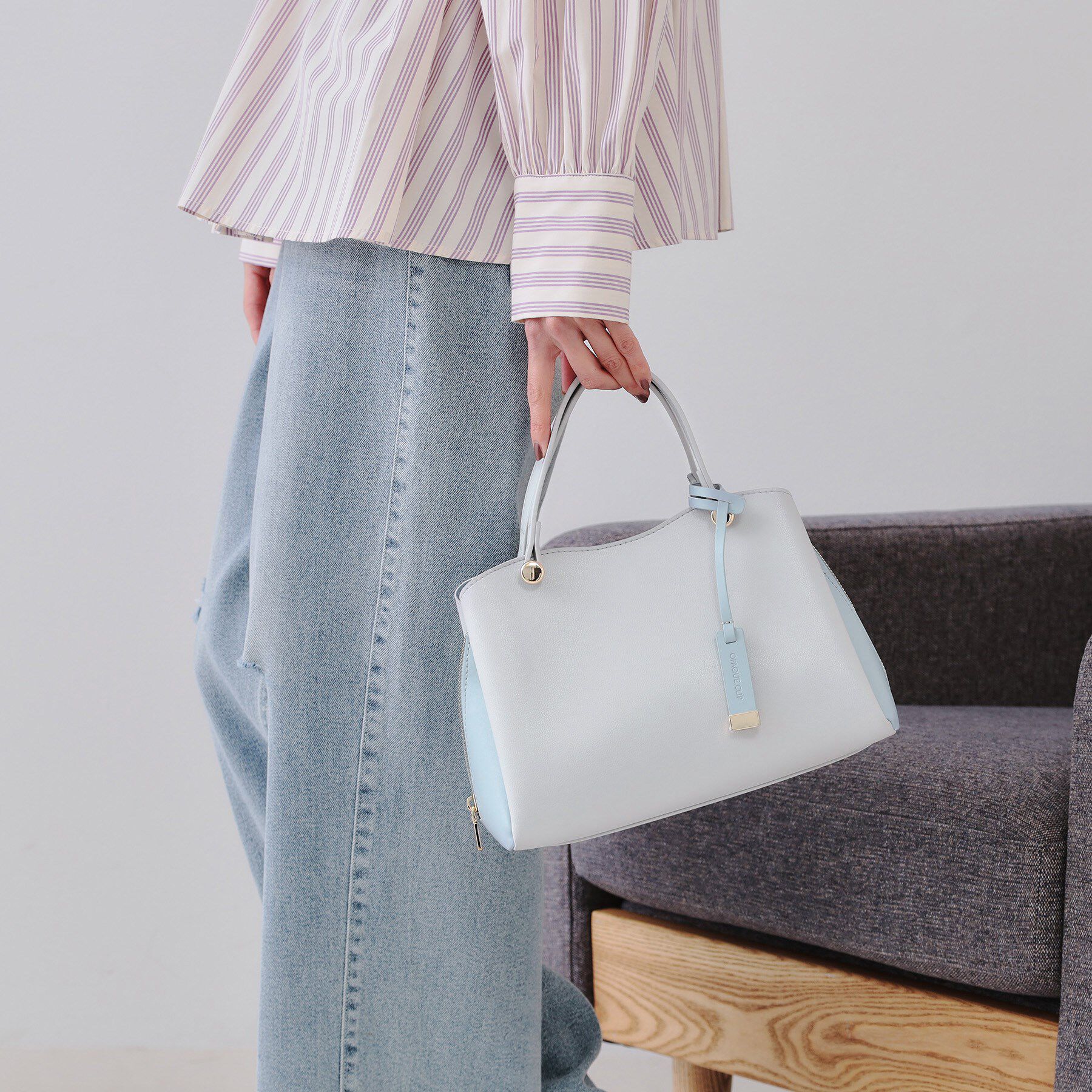 OPAQUE.CLIP「【2WAY】バイカラーミドルボストンバッグ」|ボストンバッグ|