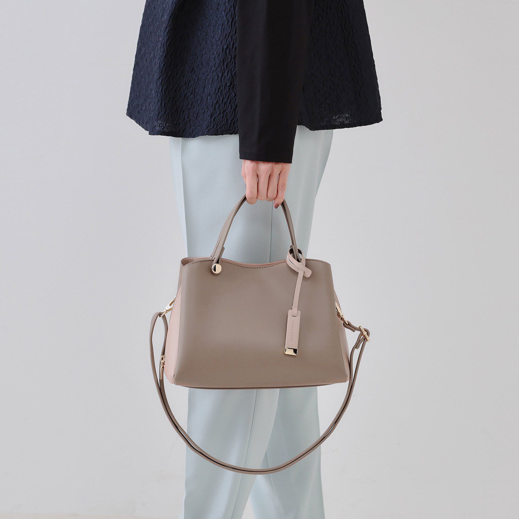 OPAQUE.CLIP「【2WAY】バイカラーミドルボストンバッグ」|ボストンバッグ|