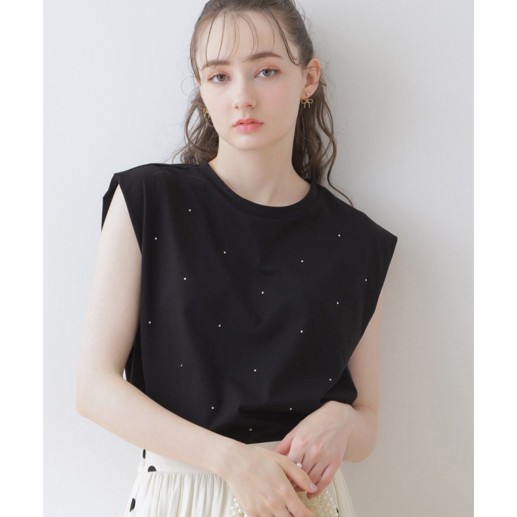 Couture broach「【インしないでキマる】ラインストーンTシャツ」|Tシャツ・カットソー|