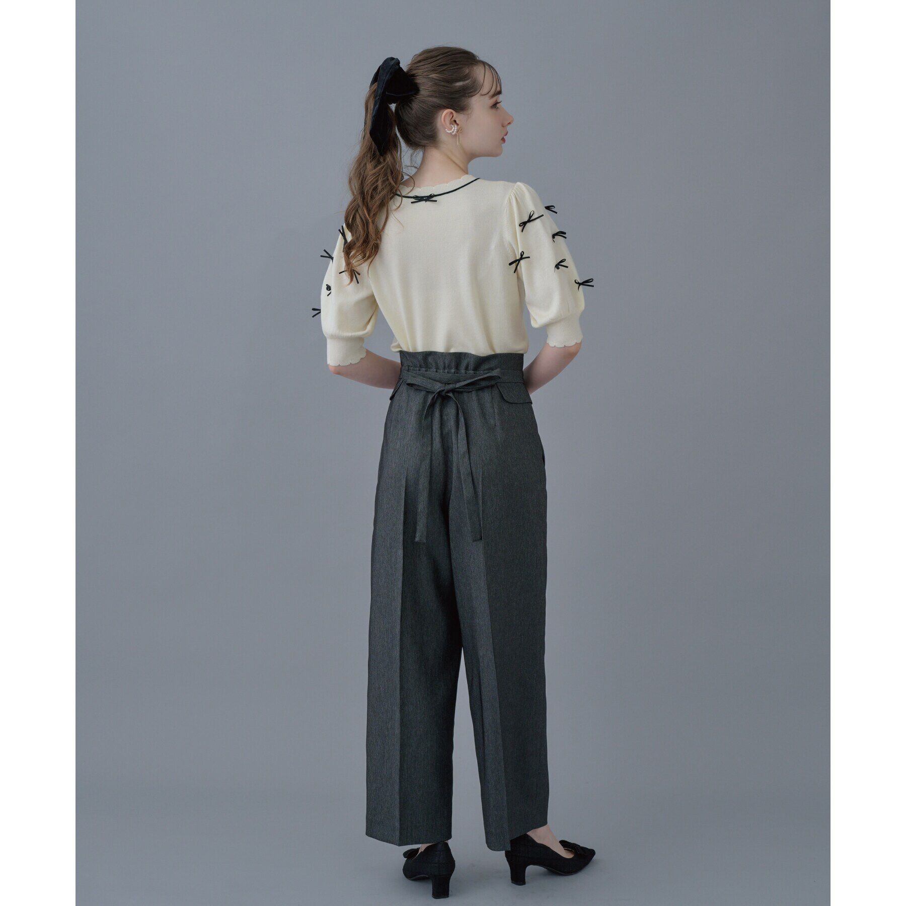 Couture broach「【スッキリきれい見え】デニムライクワイドパンツ」|その他|