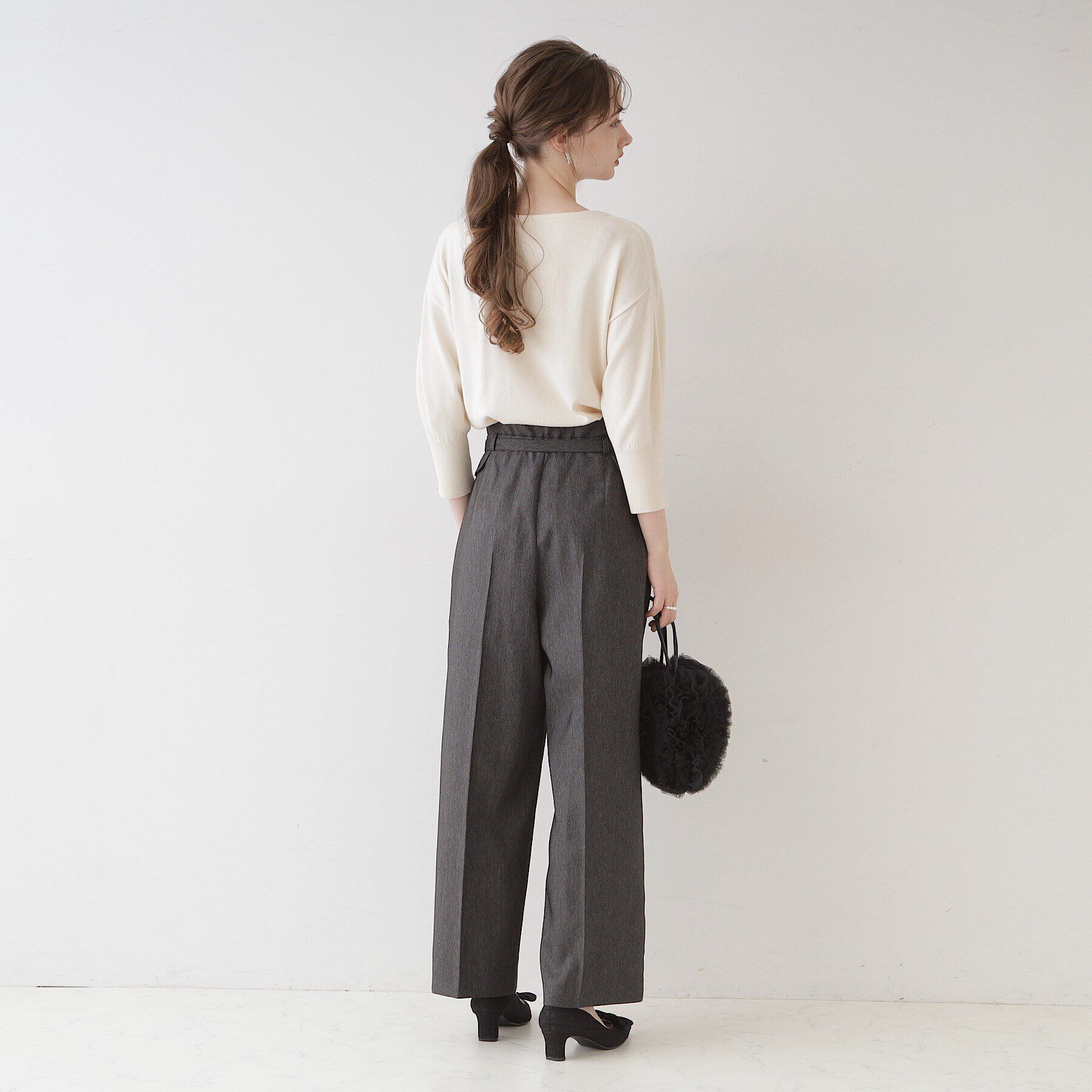 Couture broach「【スッキリきれい見え】デニムライクワイドパンツ」|その他|