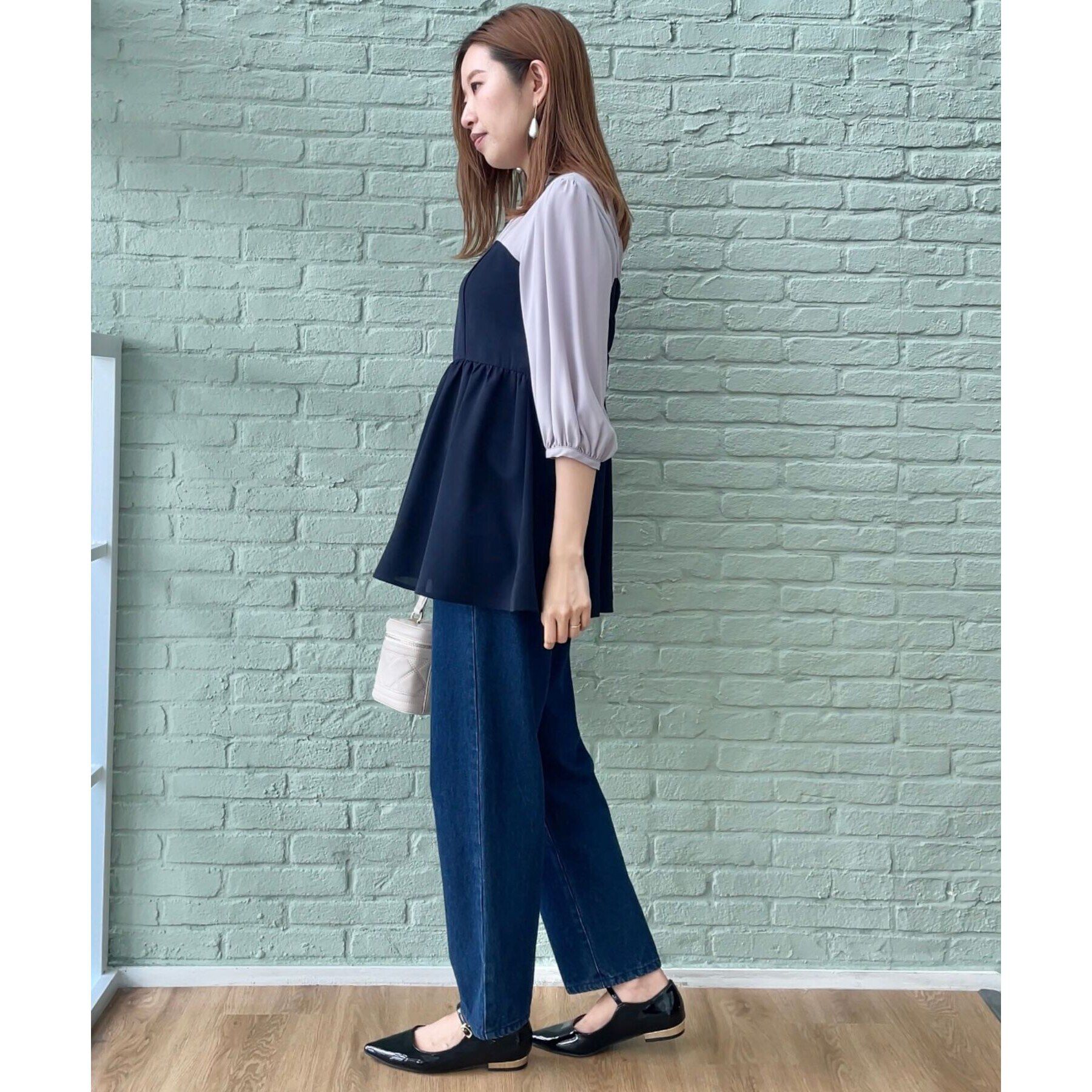 Couture broach「【二の腕・体型カバー】ドッキングベアチュニック」|チュニック|