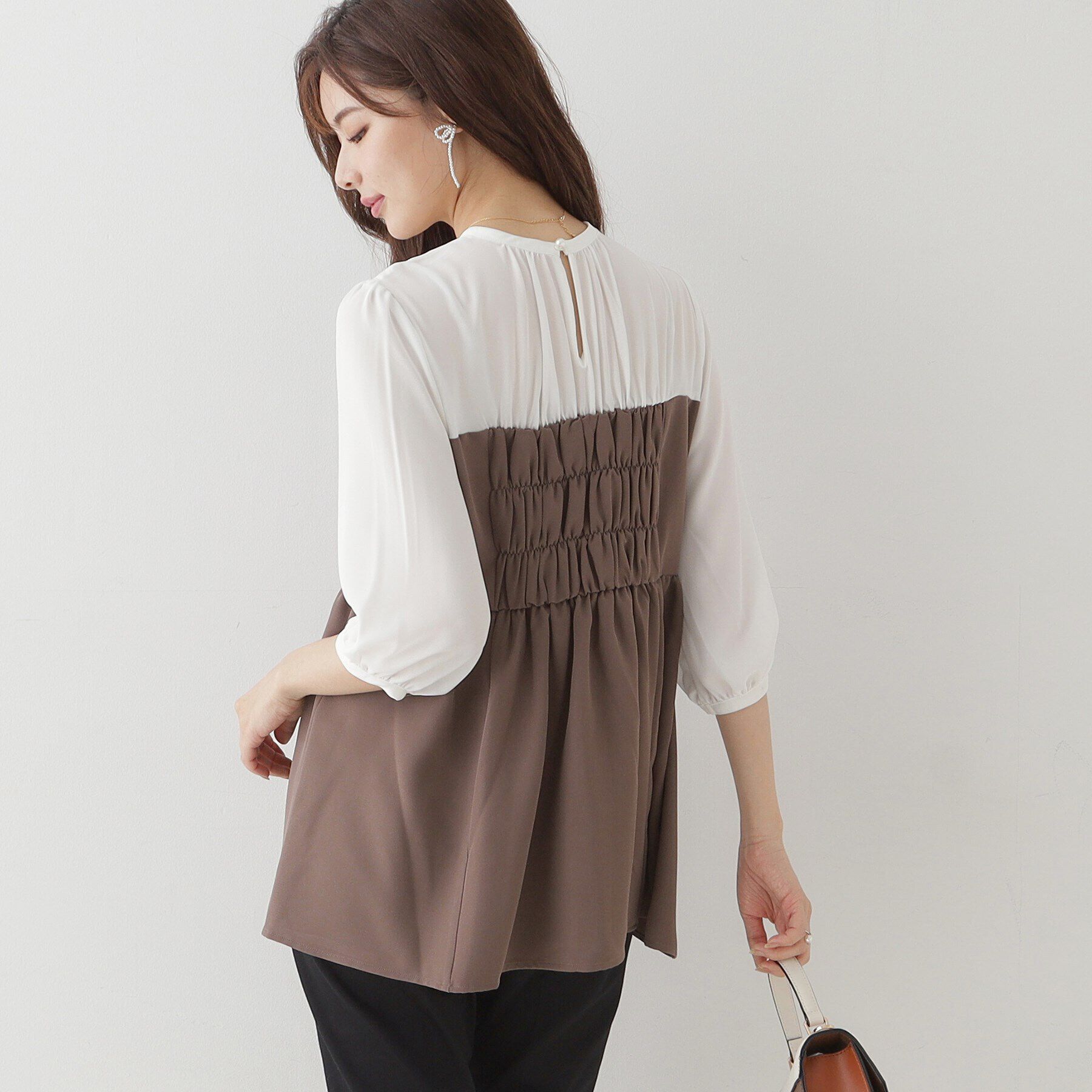 Couture broach「【二の腕・体型カバー】ドッキングベアチュニック」|チュニック|