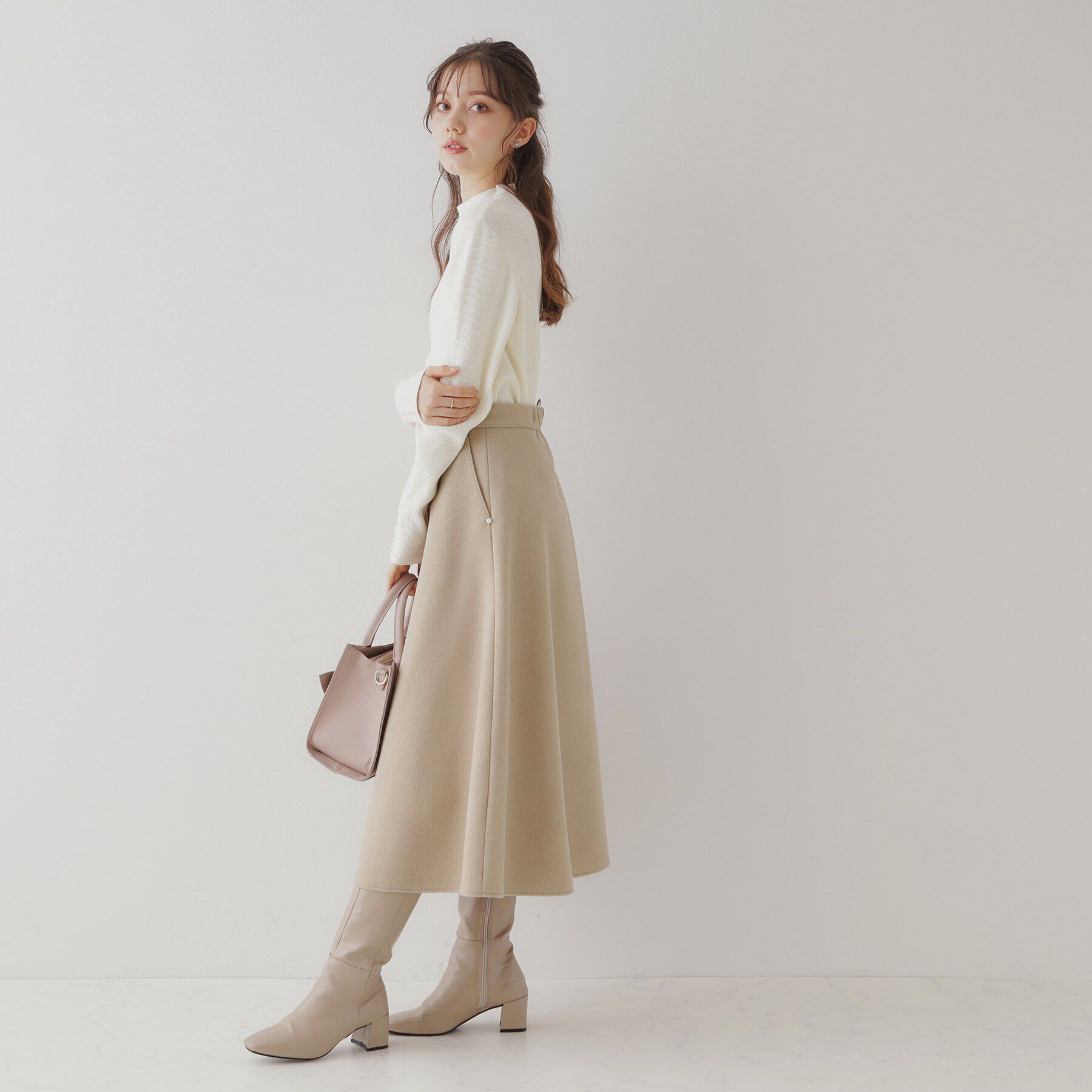 Couture broach「フェイクウールニットスカート」|スカート|