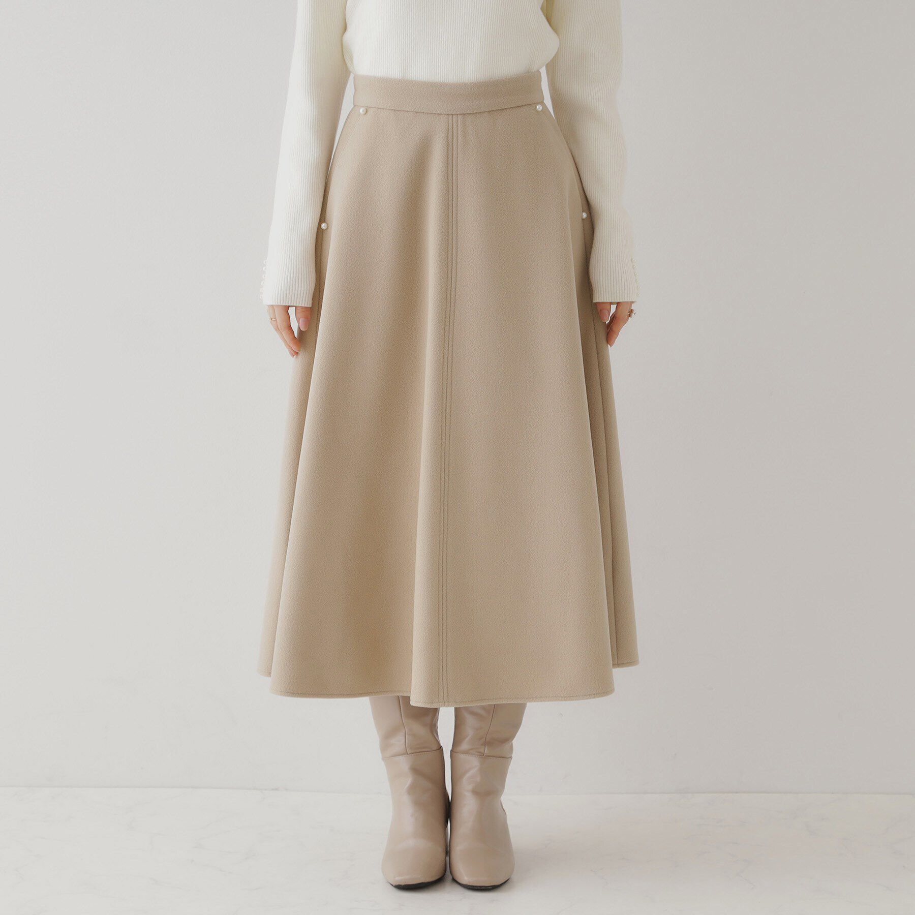 Couture broach「フェイクウールニットスカート」|スカート|