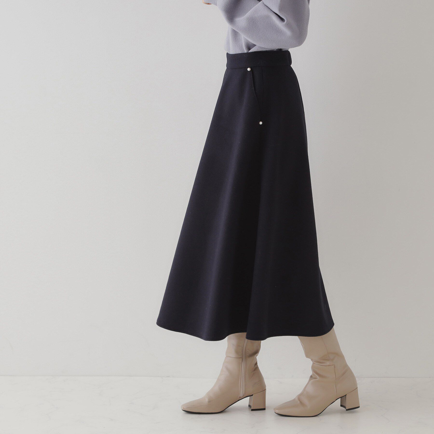Couture broach「フェイクウールニットスカート」|スカート|
