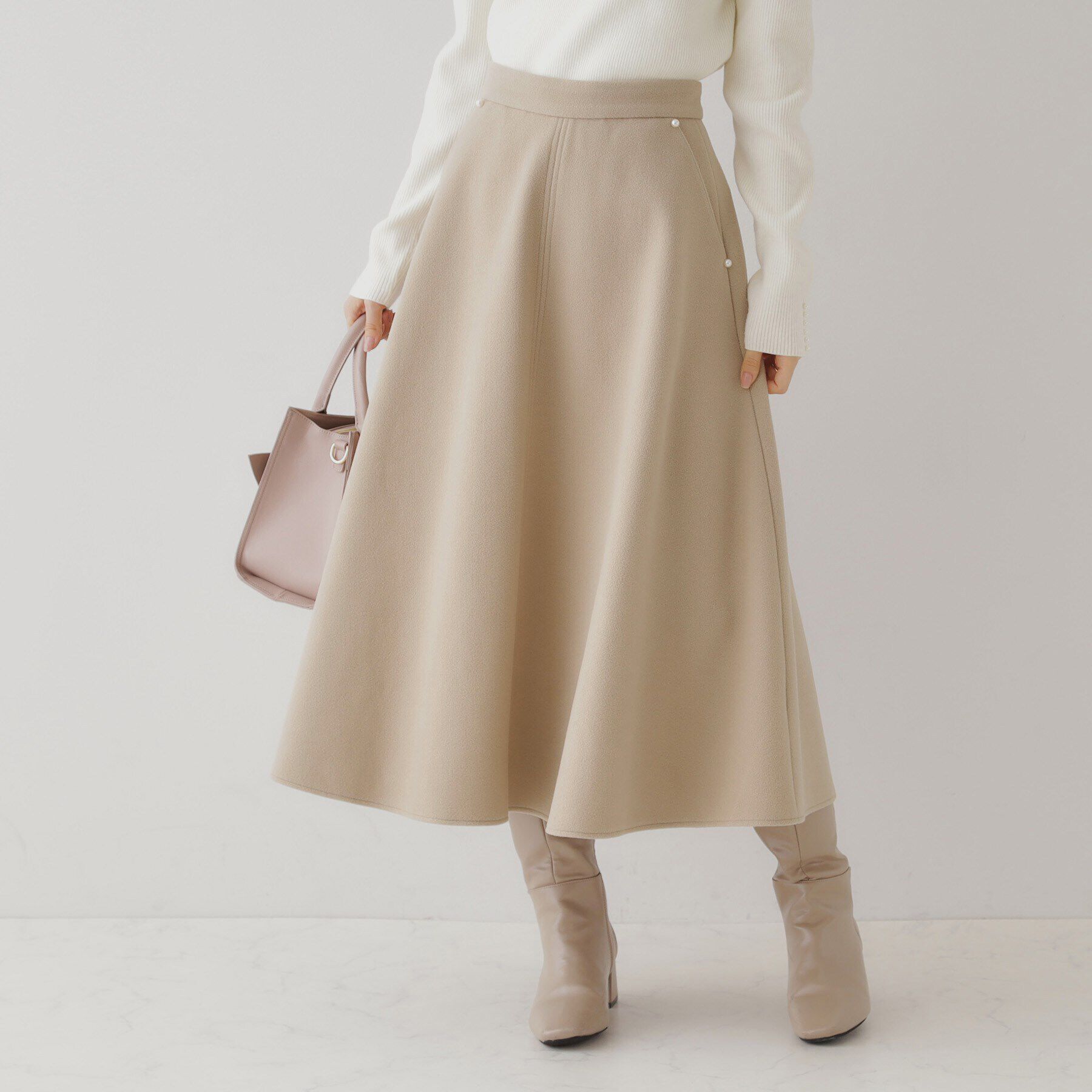 Couture broach「フェイクウールニットスカート」|スカート|
