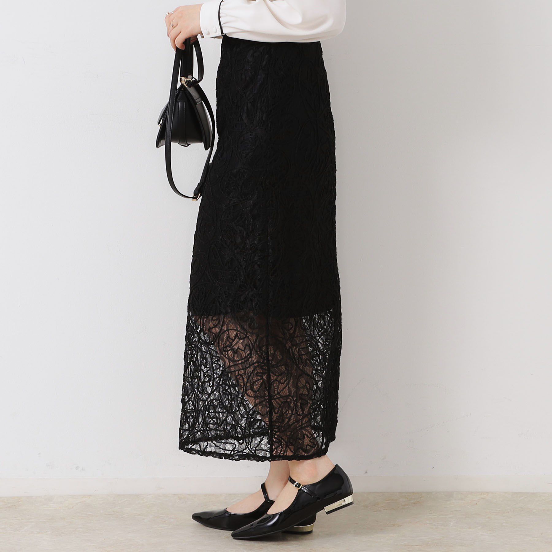 Couture broach「レースコード刺繍スカート」|スカート|