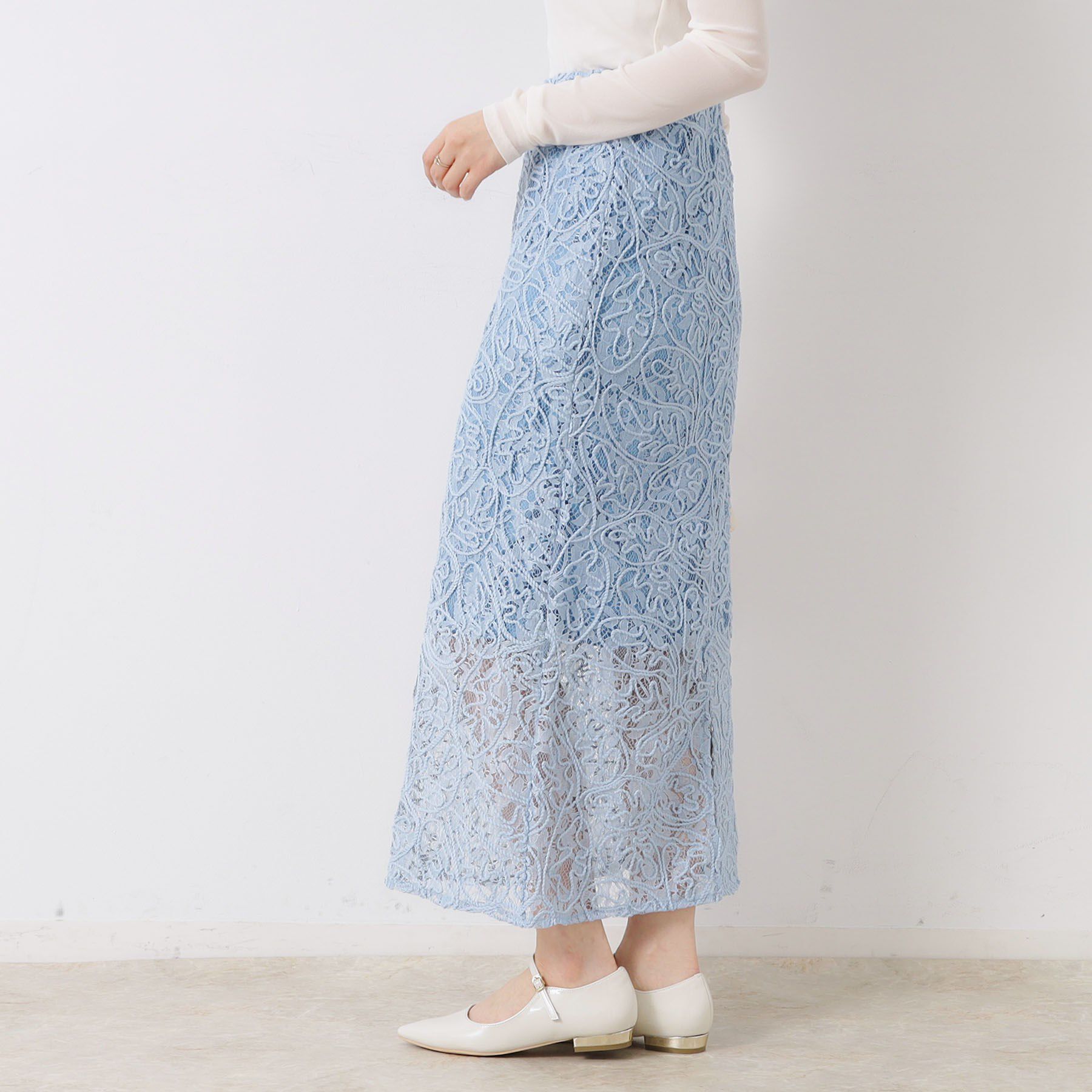 Couture broach「レースコード刺繍スカート」|スカート|