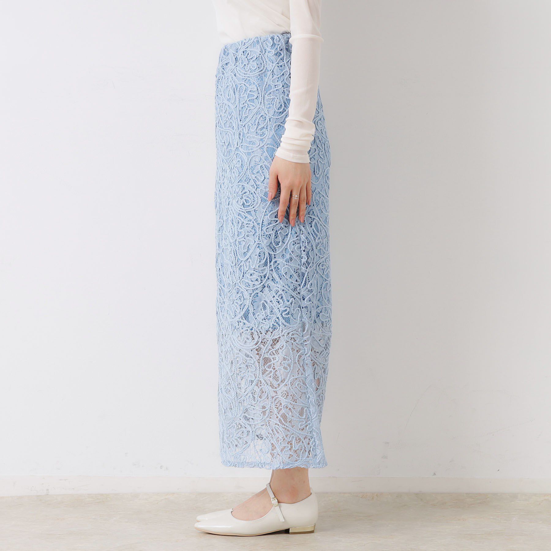 Couture broach「レースコード刺繍スカート」|スカート|