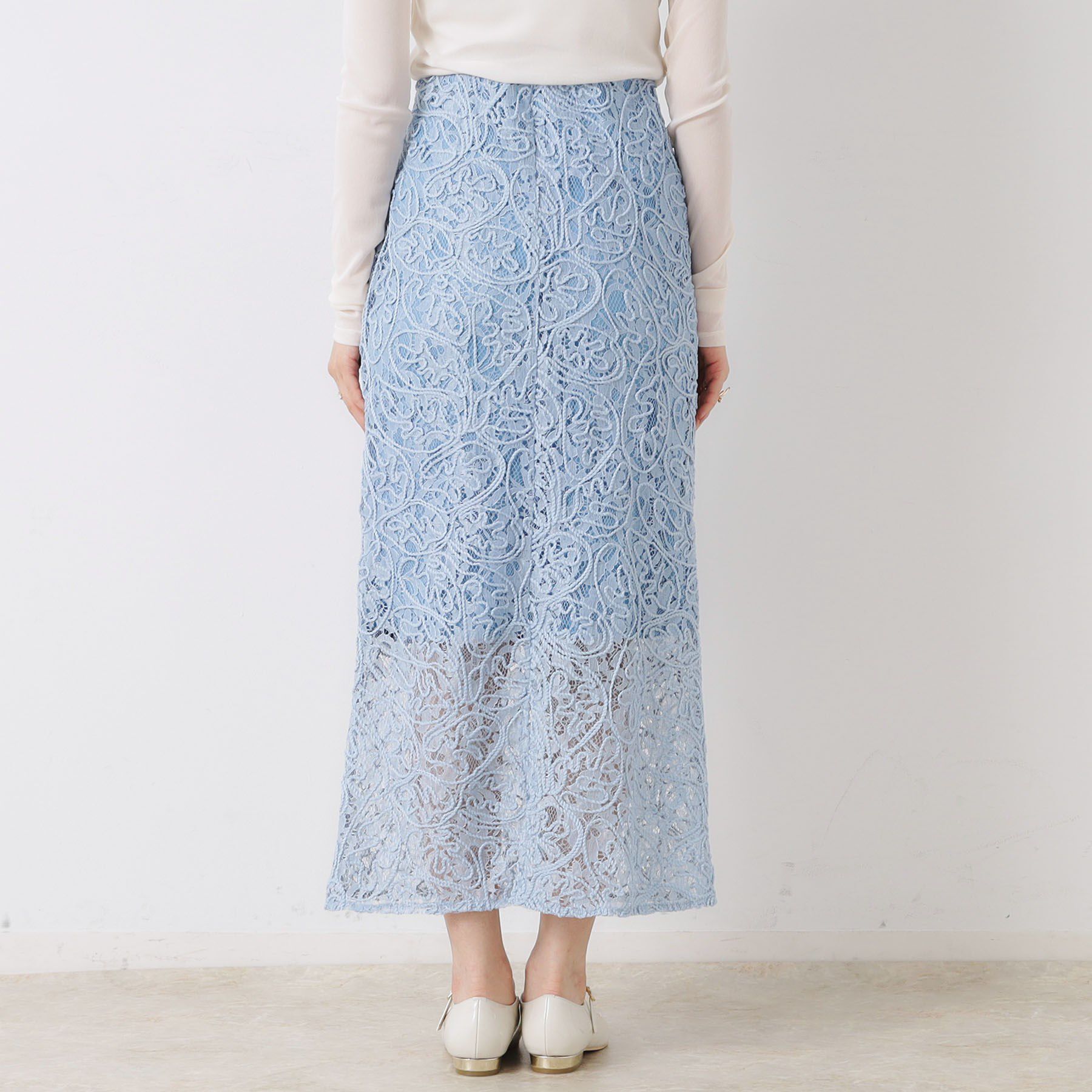Couture broach「レースコード刺繍スカート」|スカート|