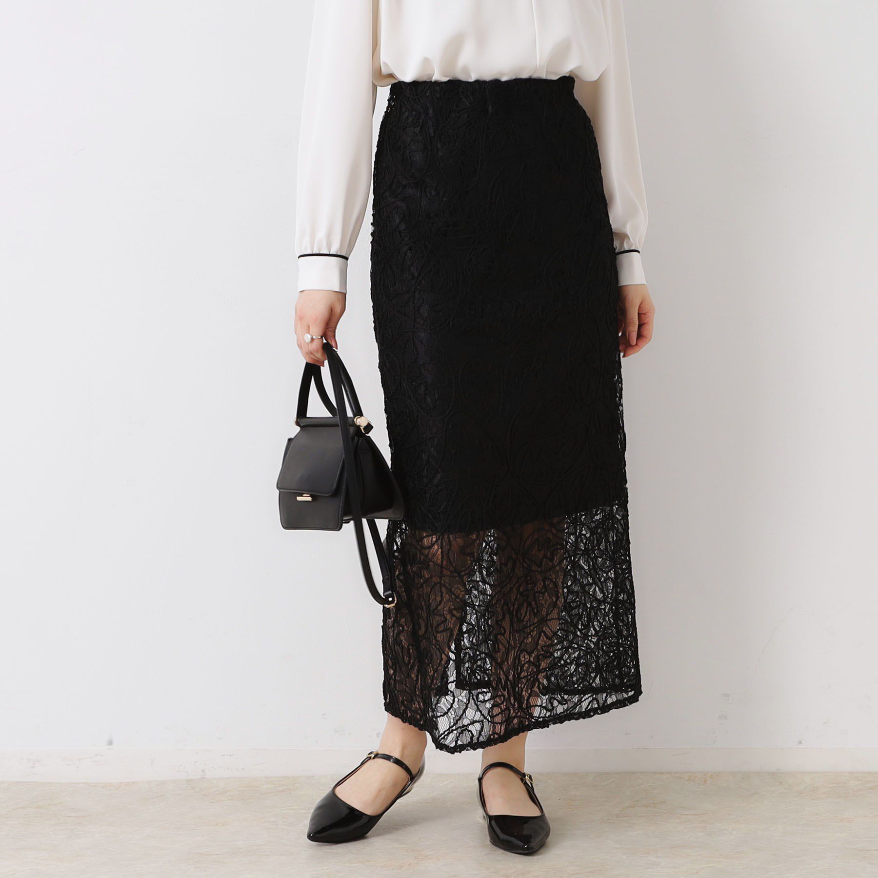 Couture broach「レースコード刺繍スカート」|スカート|