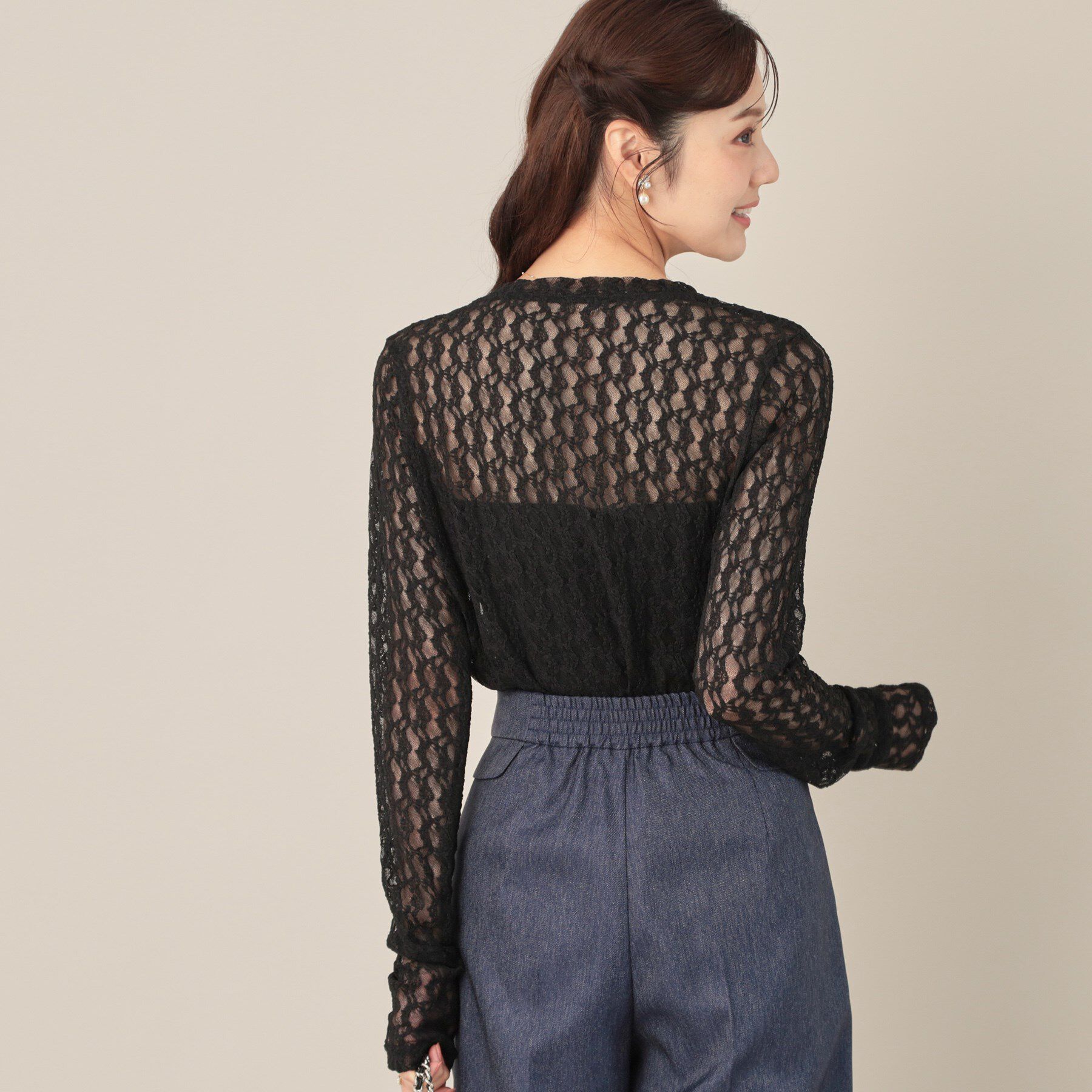 Couture broach「レースリングドットカーディガン」|カーディガン|