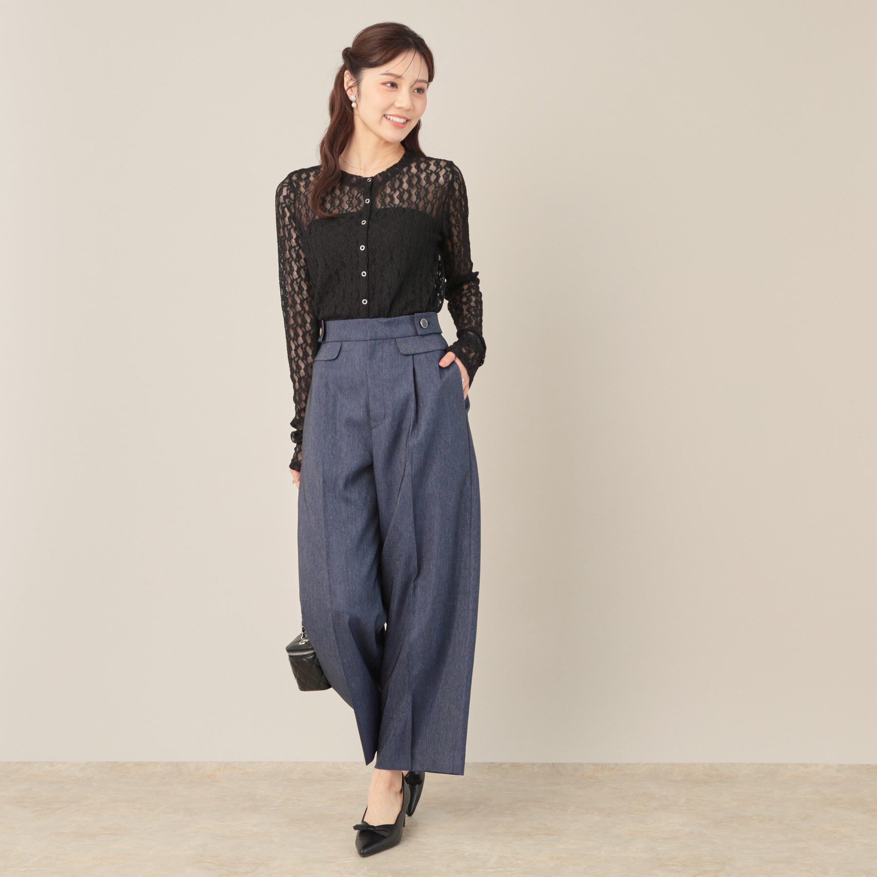 Couture broach「レースリングドットカーディガン」|カーディガン|