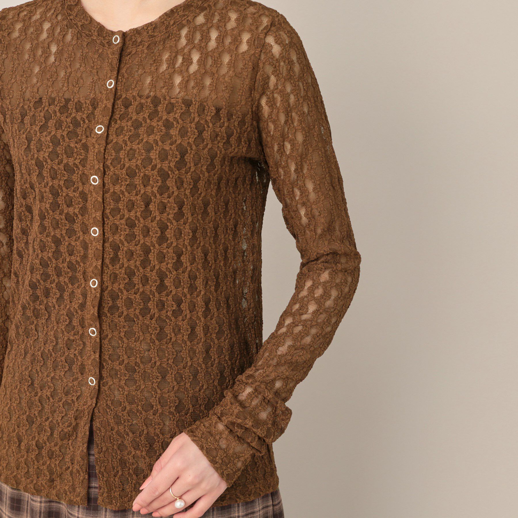 Couture broach「レースリングドットカーディガン」|カーディガン|