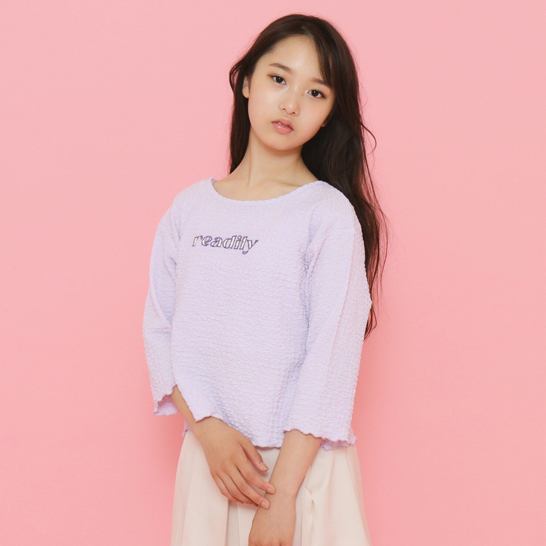 PINK-latte「【ニコラ10月号掲載/セットアイテム／2WAY】リボンプルオーバー」|Tシャツ・カットソー|