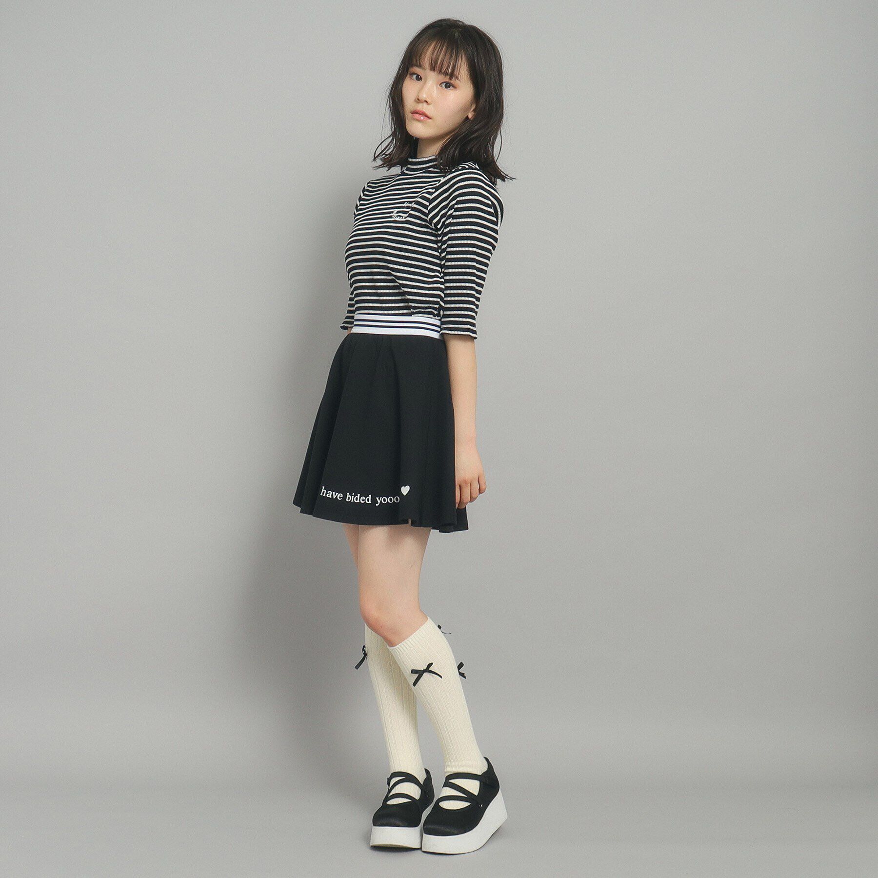 PINK-latte「【インナー付き】スウェット フレアスカート」|スカート|