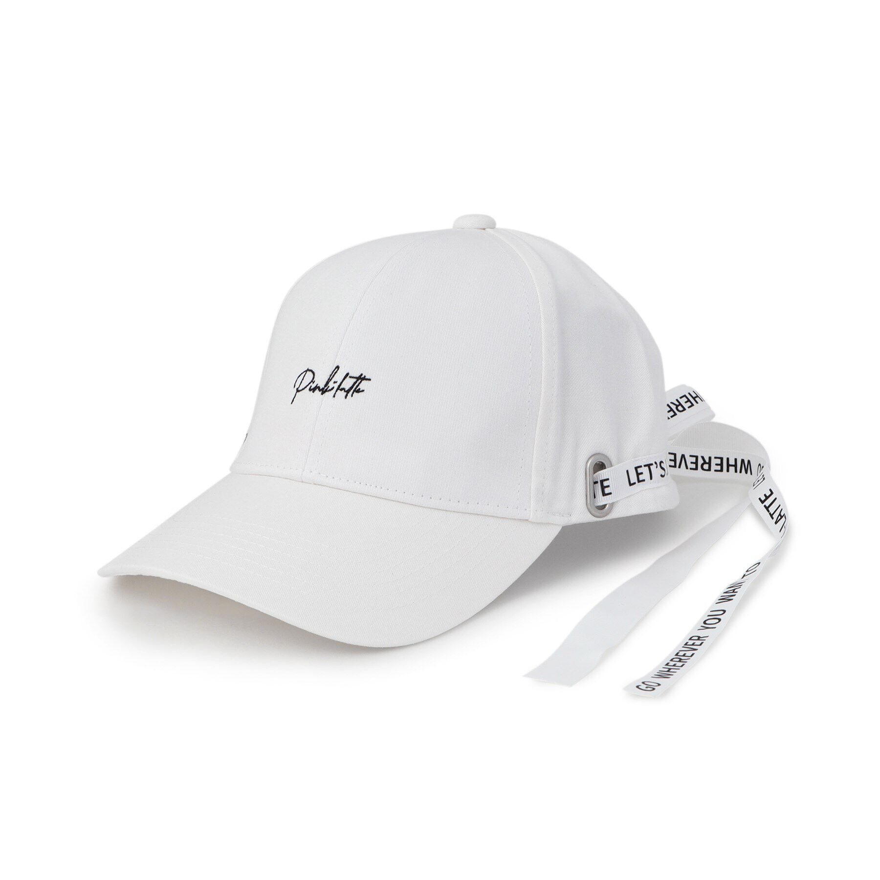 PINK-latte「ロゴリボンキャップ」|キャップ・キャスケット|ﾎﾜｲﾄ(001)