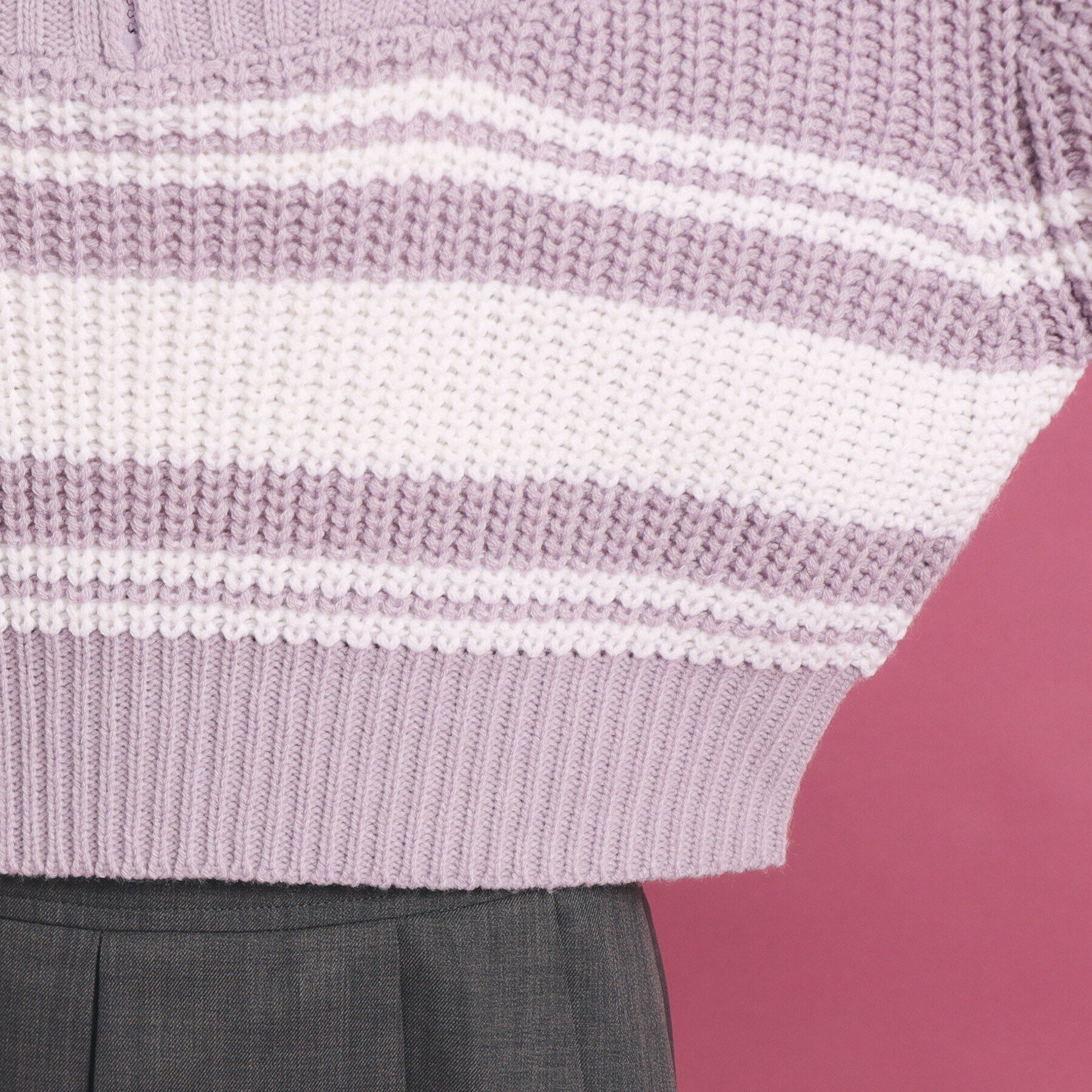 PINK-latte「ハーフジップ ニットプルオーバー」|ニット・セーター|