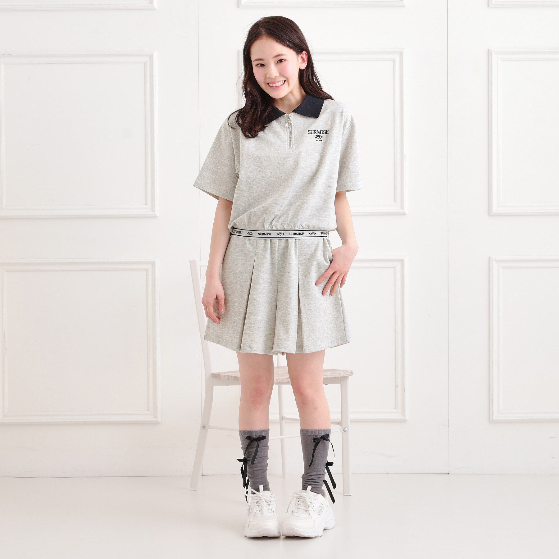 PINK-latte「【セットアイテム】ハーフジッププルオーバー＋キュロット」|その他|