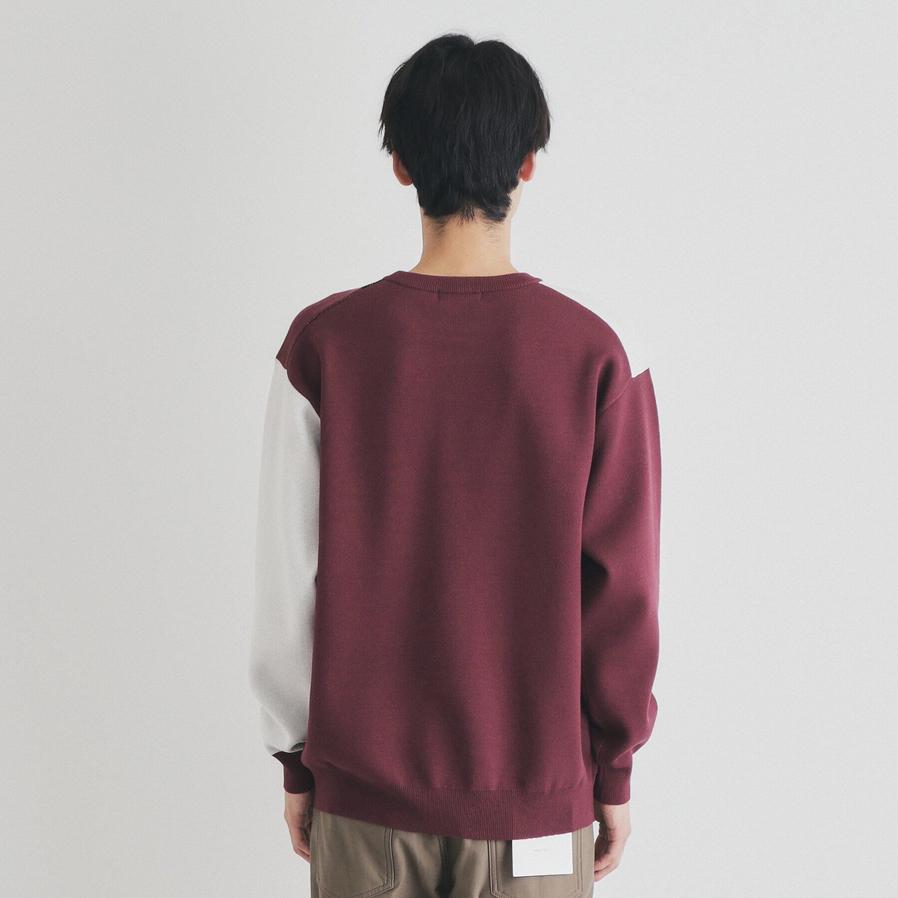 THE SHOP TK「パネルアートブロッキングクルーネックニット」|ニット・セーター|