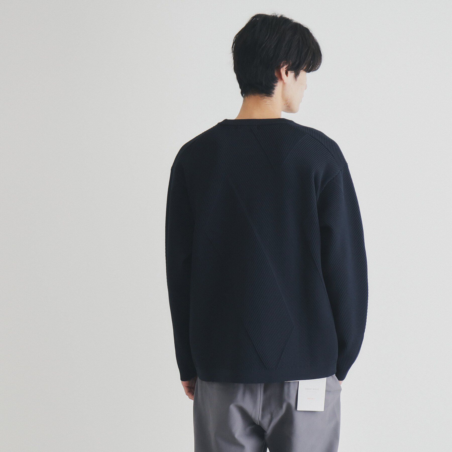 THE SHOP TK「【クルーネックニット＋ロンTセットアイテム】ダイヤパネルアンサンブル」|ニット・セーター|