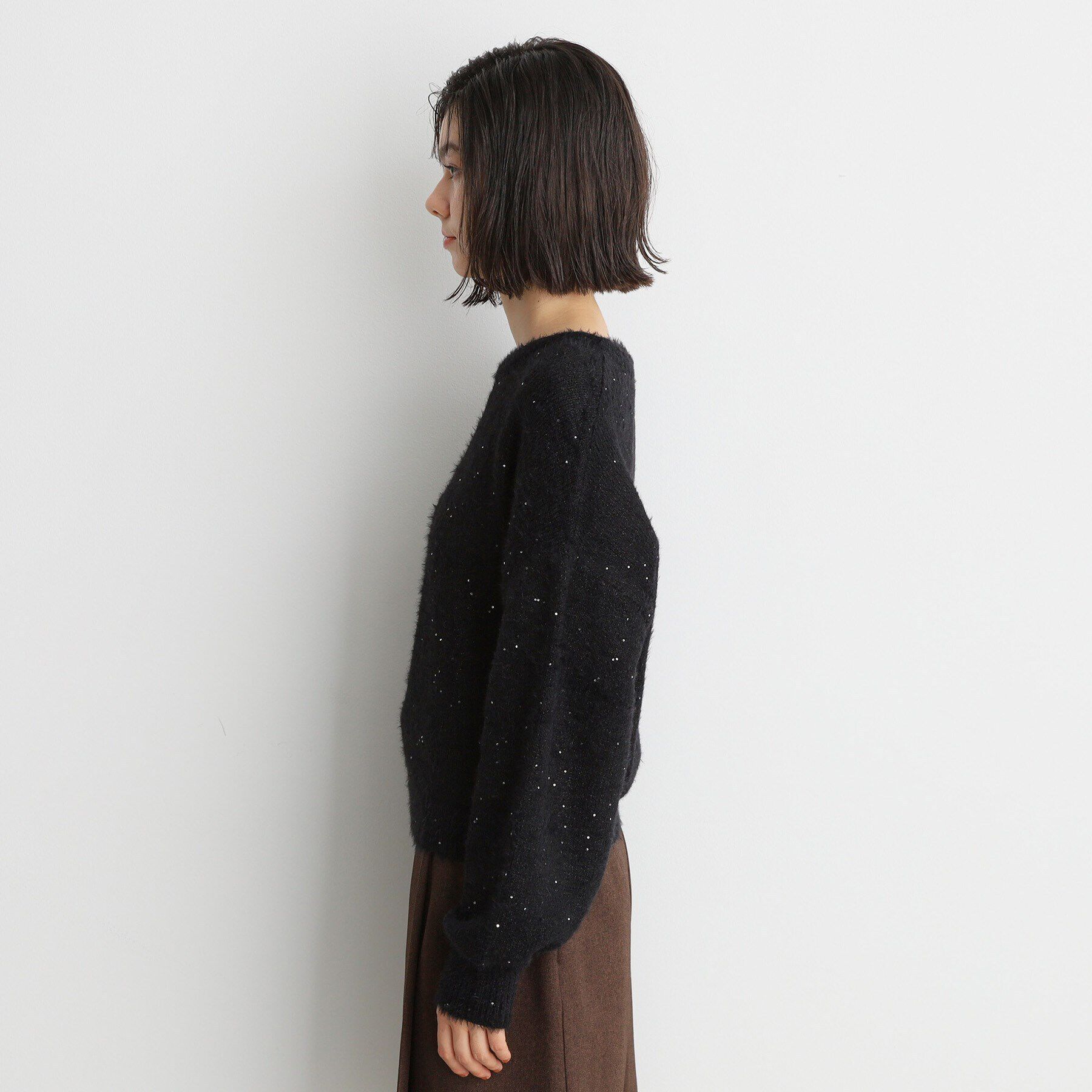 THE SHOP TK「【＠BAILA掲載】スパンコールフェザーニット/洗濯機OK」|ニット・セーター|