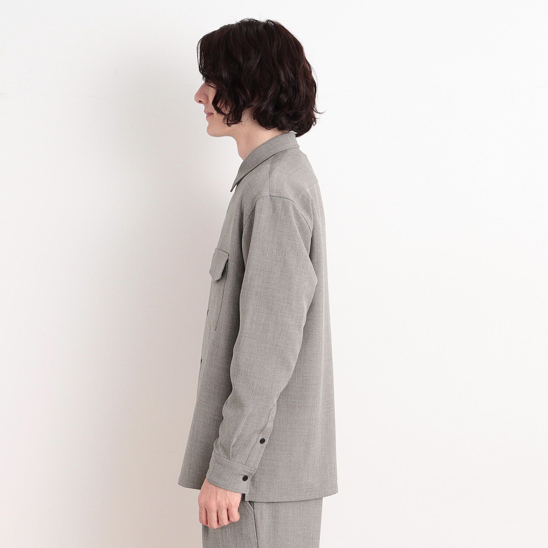 THE SHOP TK「【CAVIAN/キャビアン】リサイクルシャークスキンダブルフラップシャツ セットアップ可」|シャツ・ブラウス|