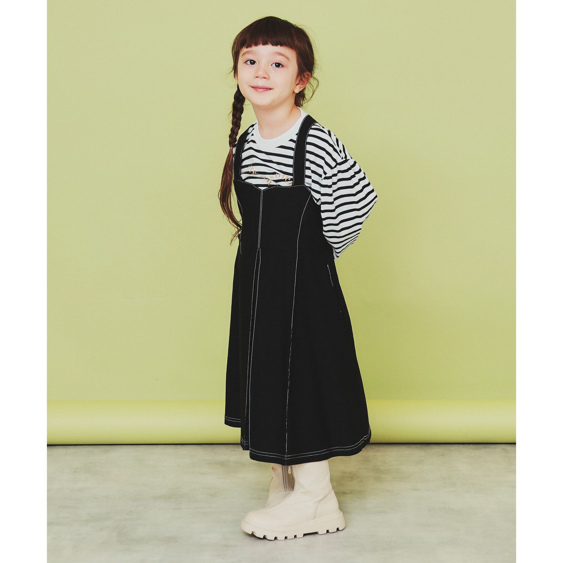 THE SHOP TK「【110－150】タックジャンスカ/ママとおそろい・洗濯機OK」|ワンピース|