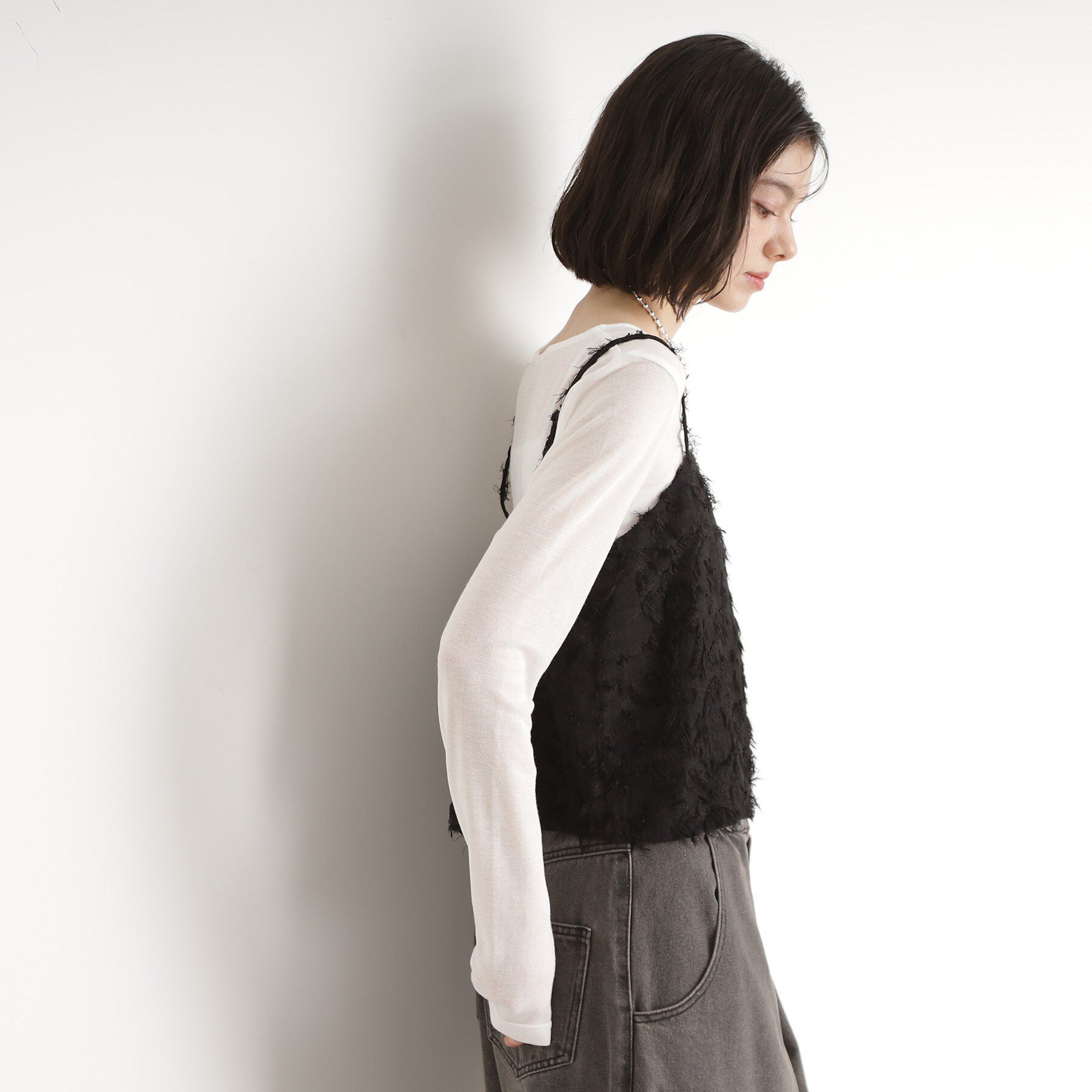 THE SHOP TK「シアーフライスセットビスチェ【洗える】」|その他|