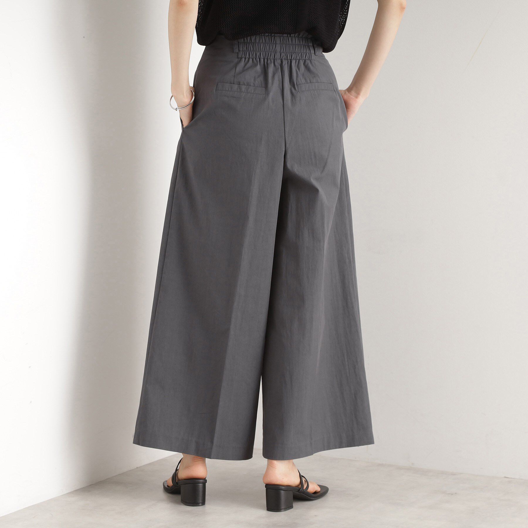 THE SHOP TK「ハイウエストタックワイドパンツ【洗える】」|その他|