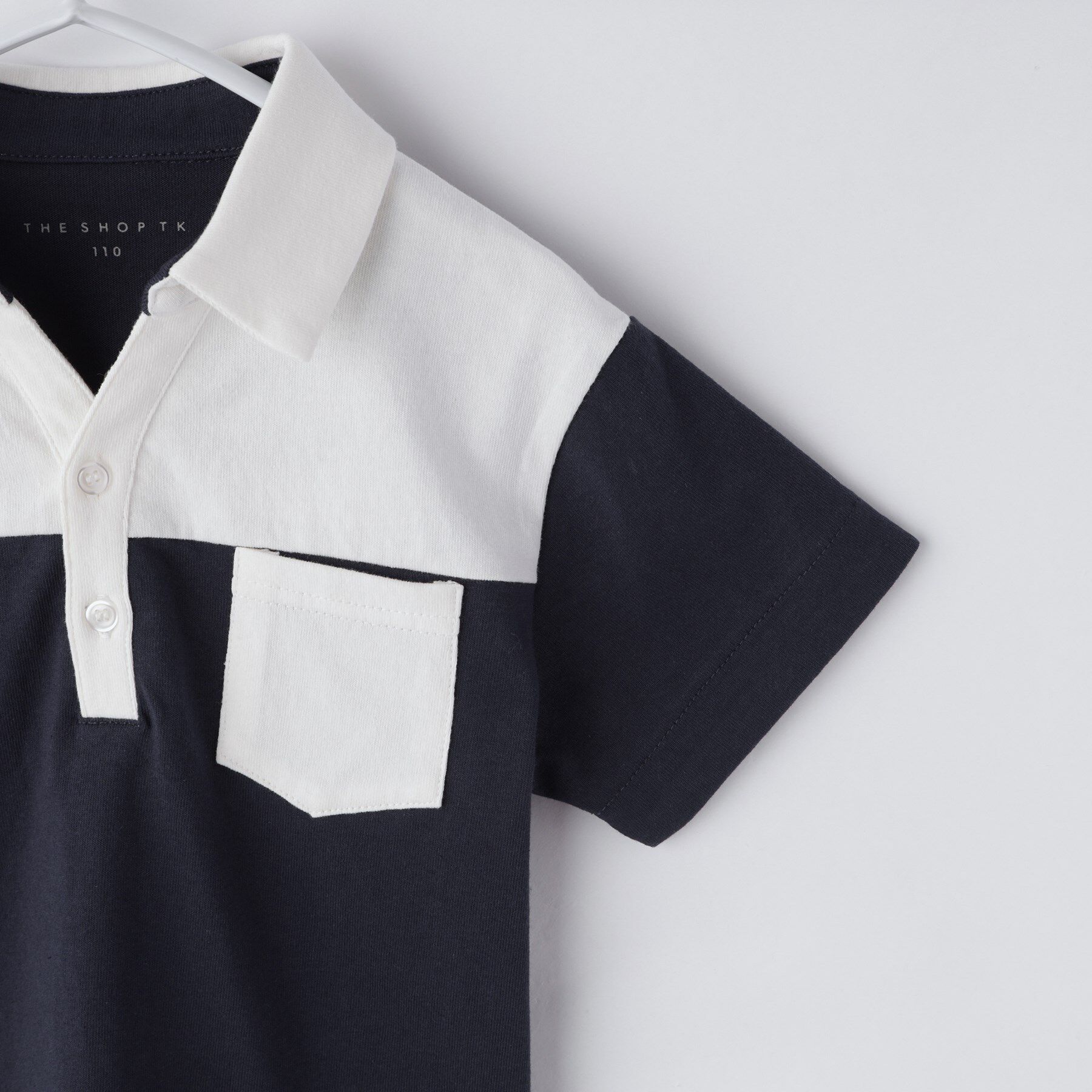 THE SHOP TK「【110－150】切り替えポロシャツ/洗濯機OK」|ポロシャツ|