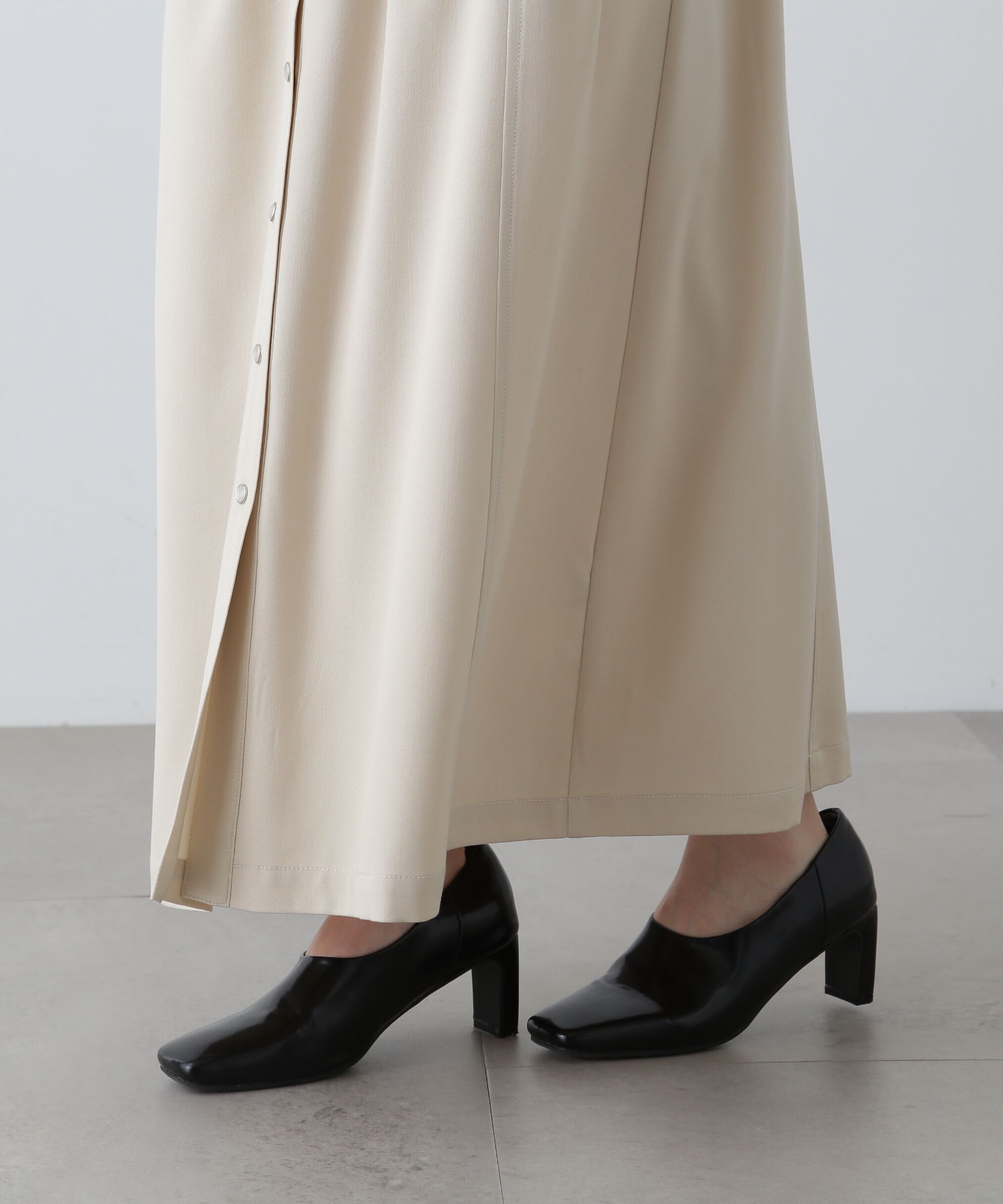  「デニムライクロングシャツワンピース」|ワンピース|