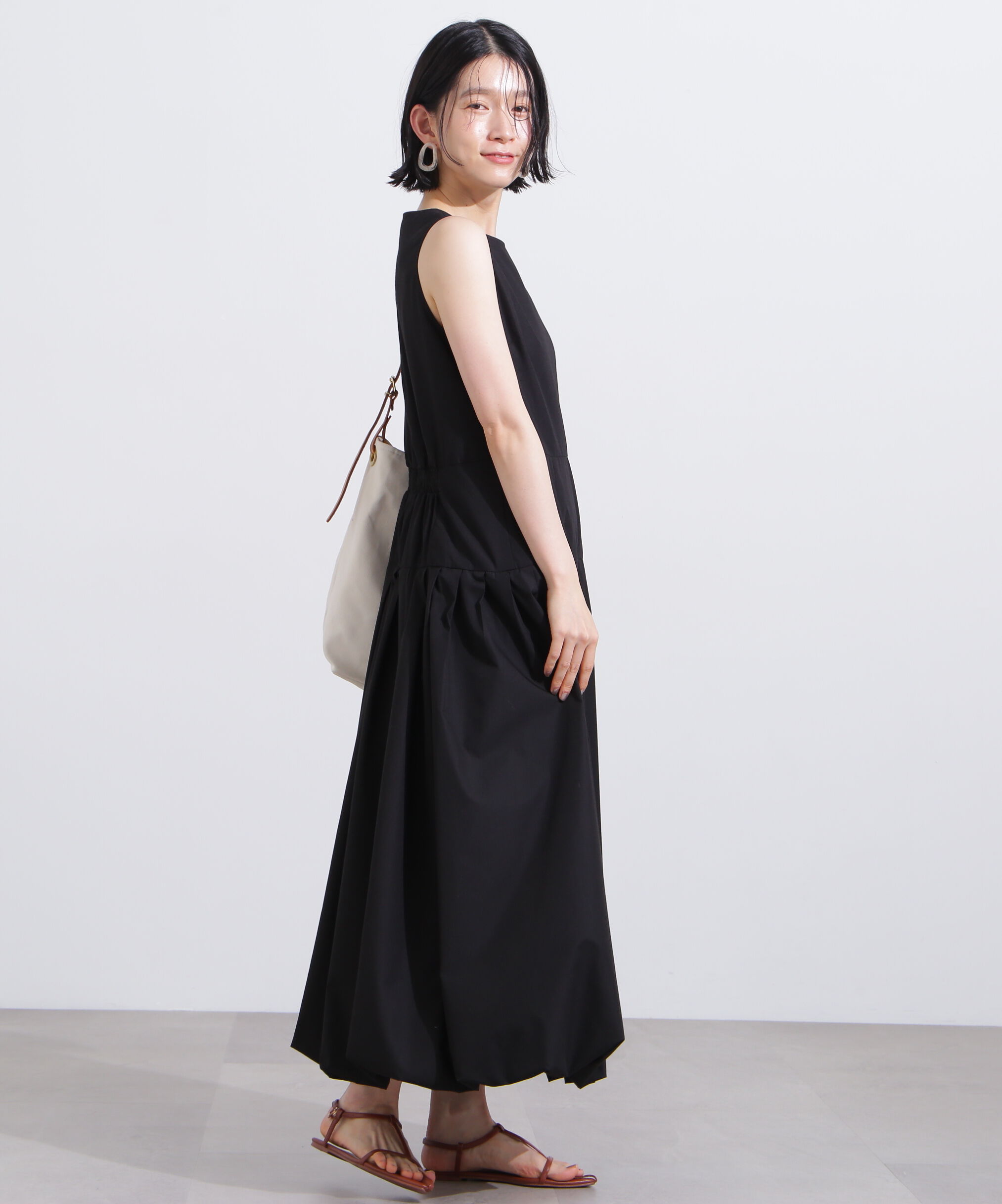  「バルーンノースリーブワンピース」|ワンピース|