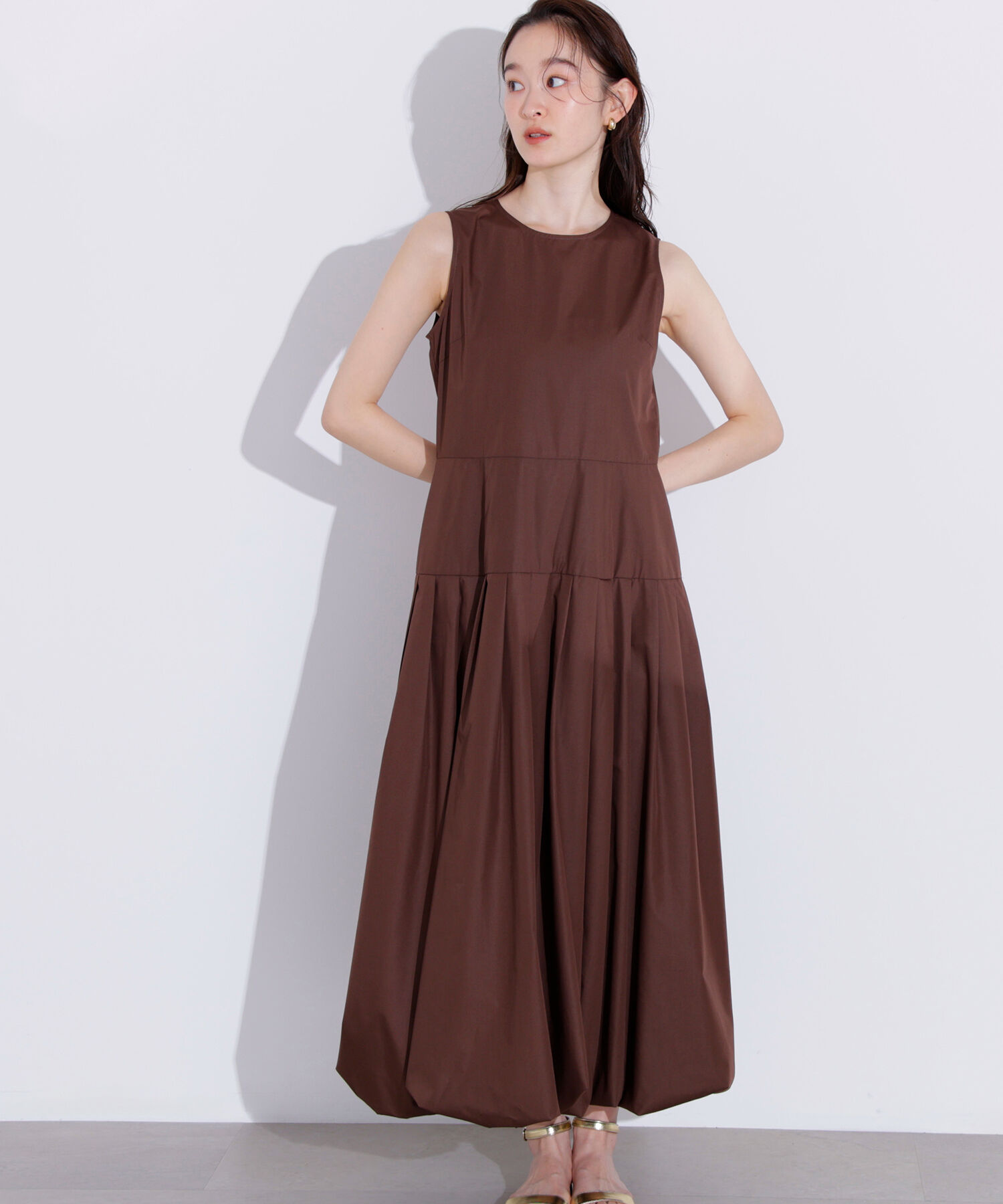  「バルーンノースリーブワンピース」|ワンピース|