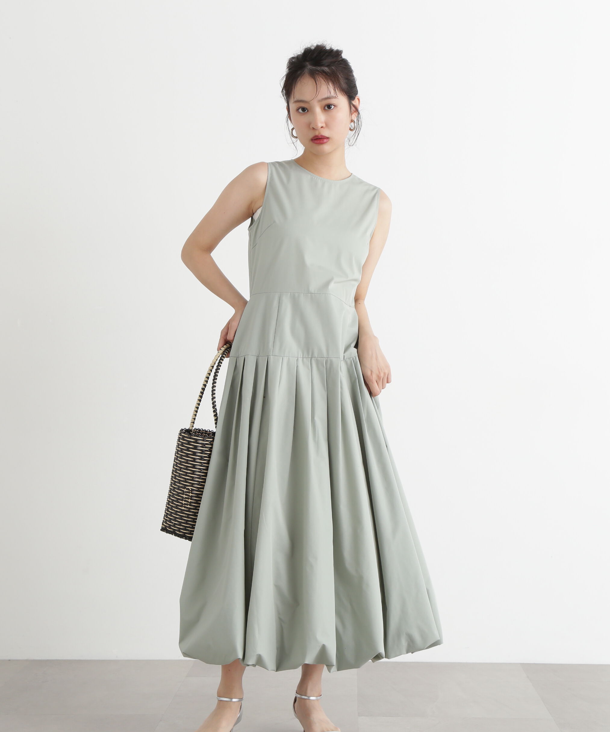  「バルーンノースリーブワンピース」|ワンピース|