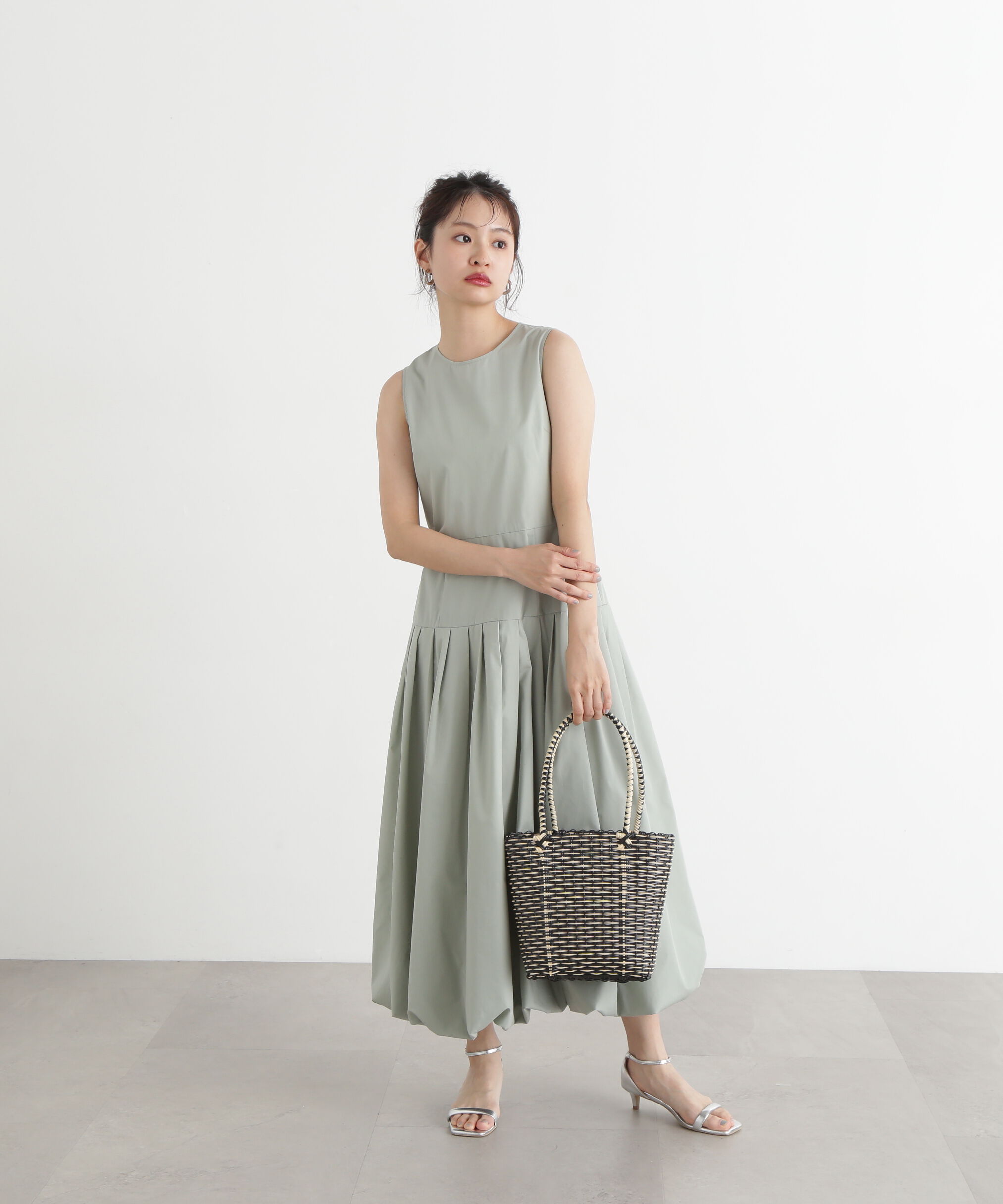  「バルーンノースリーブワンピース」|ワンピース|