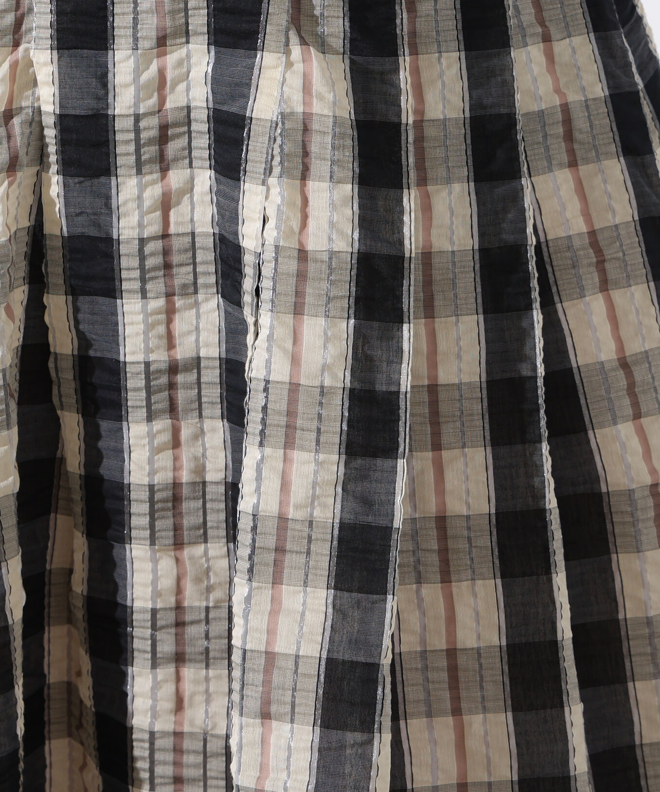  「シアーチェックフレアスカート」|スカート|