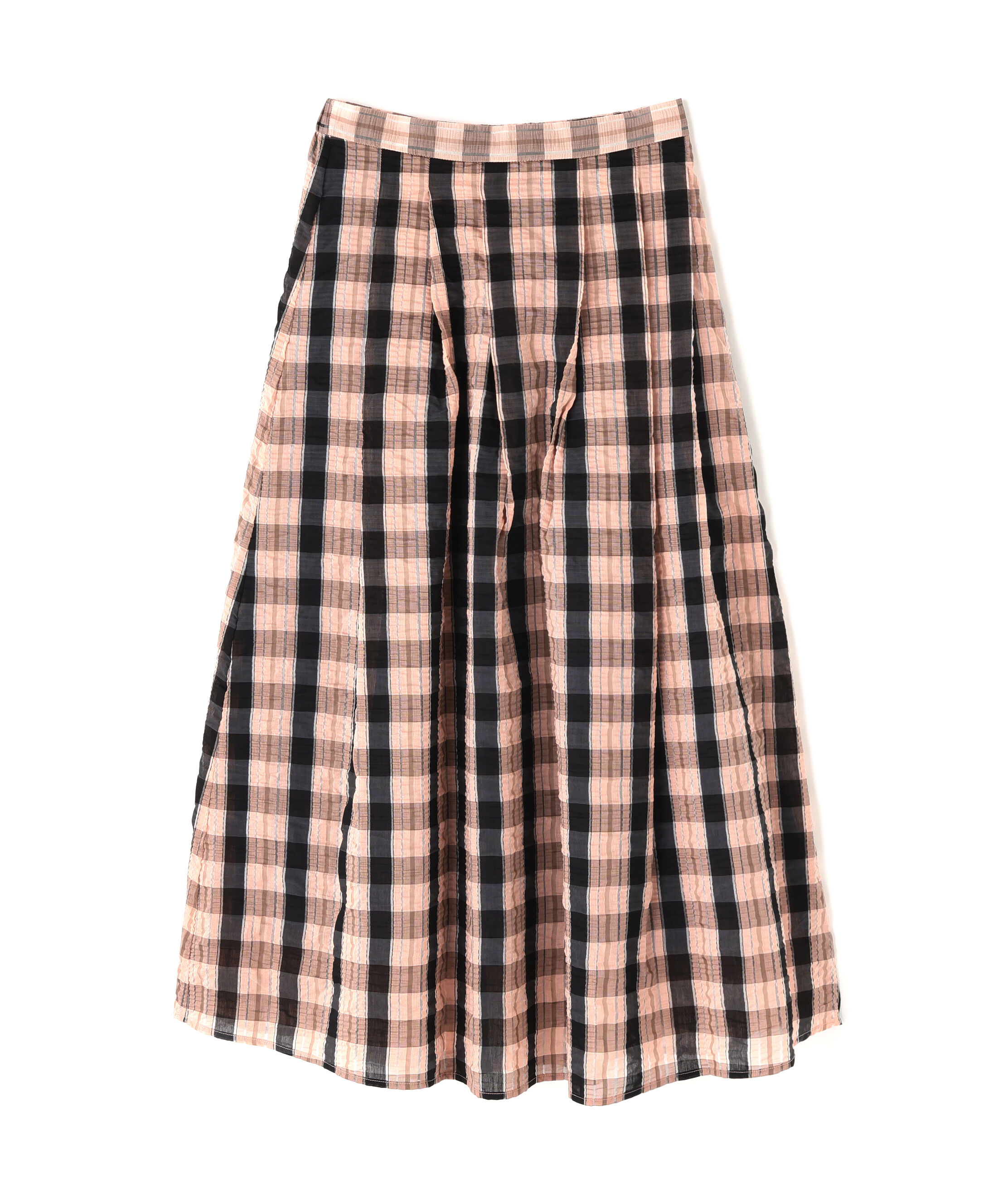  「シアーチェックフレアスカート」|スカート|