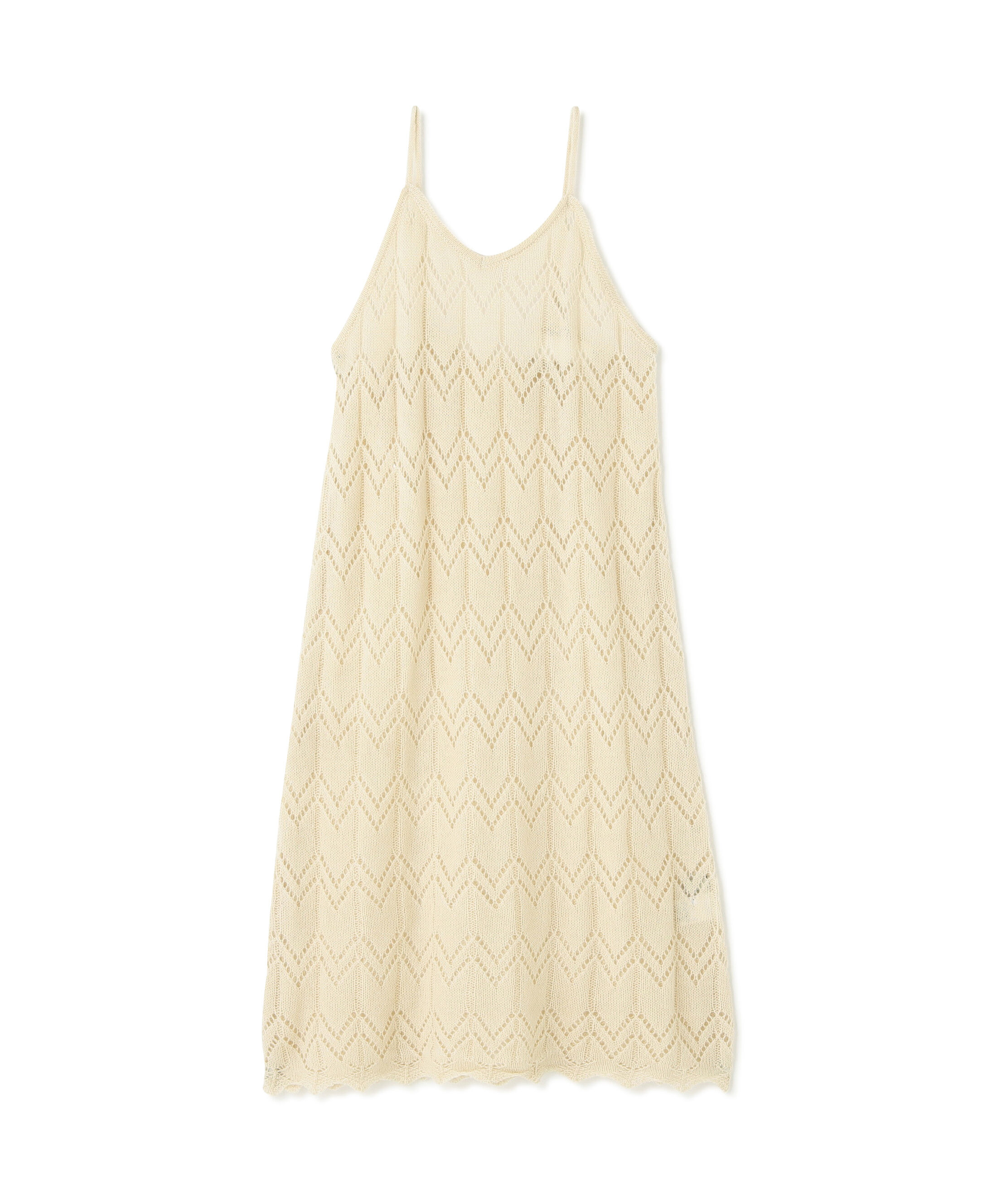  「透かし編みニットキャミワンピース」|スカート|