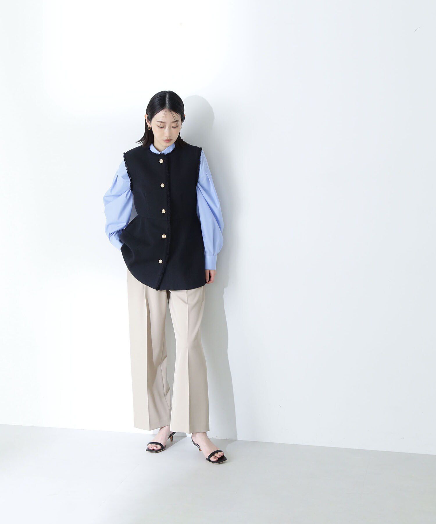  「スプリングツイード ペプラムジレ」|ブルゾン・スタジャン|