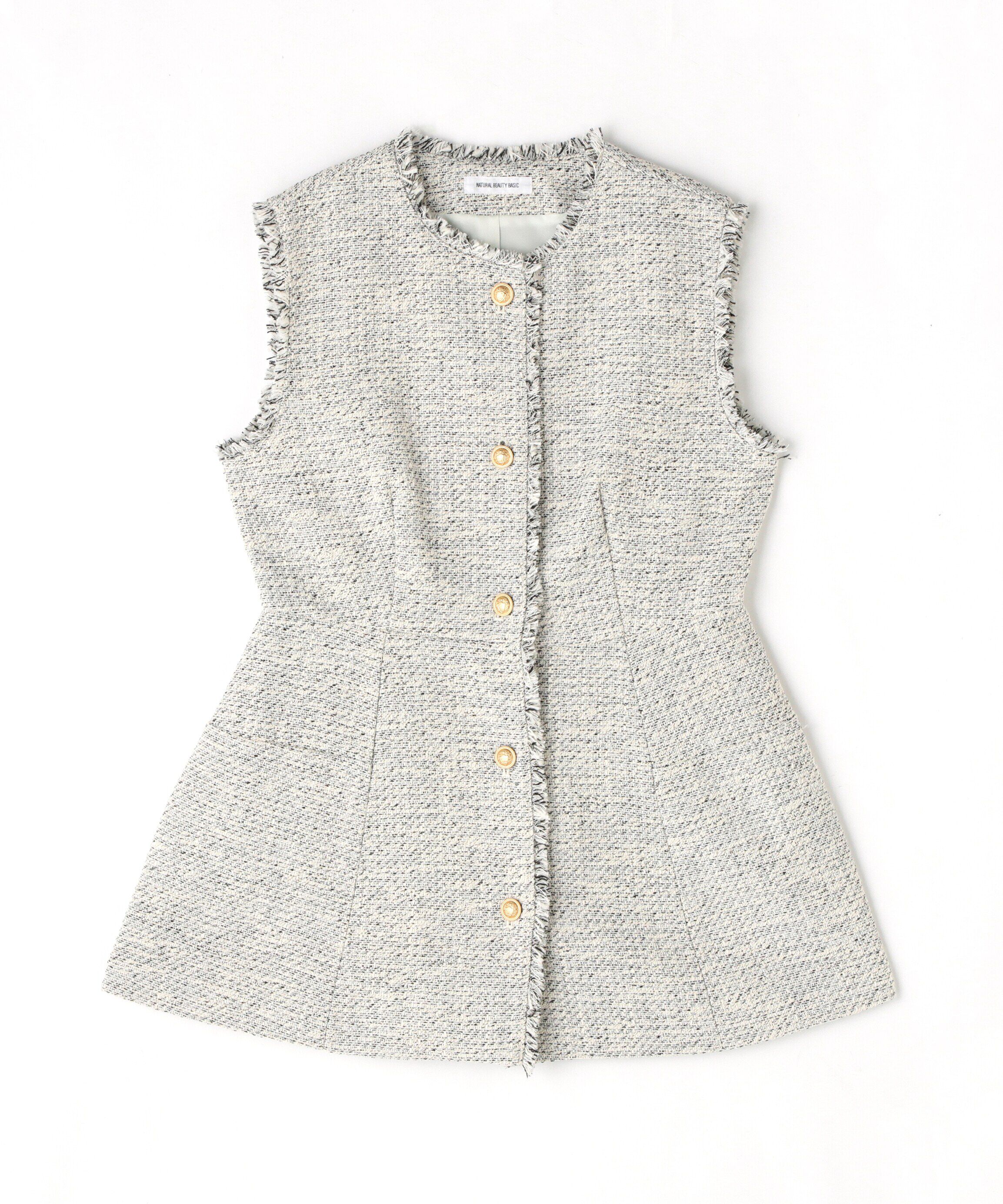  「スプリングツイード ペプラムジレ」|ブルゾン・スタジャン|