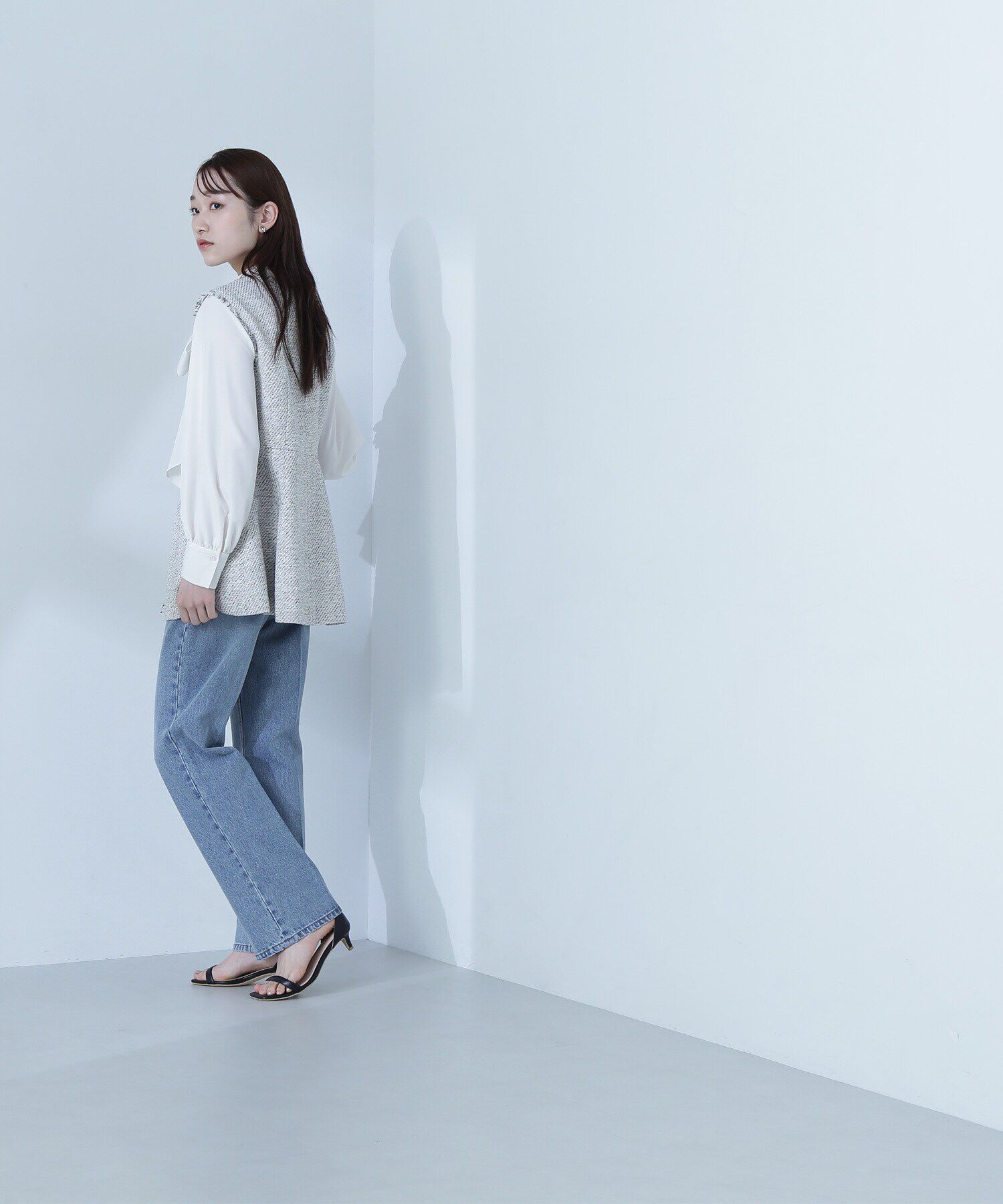  「スプリングツイード ペプラムジレ」|ブルゾン・スタジャン|