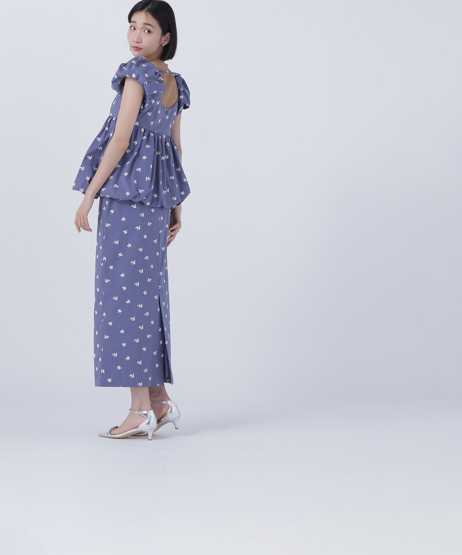  「エンブロイダリーシリーズ ナロースカート」|スカート|