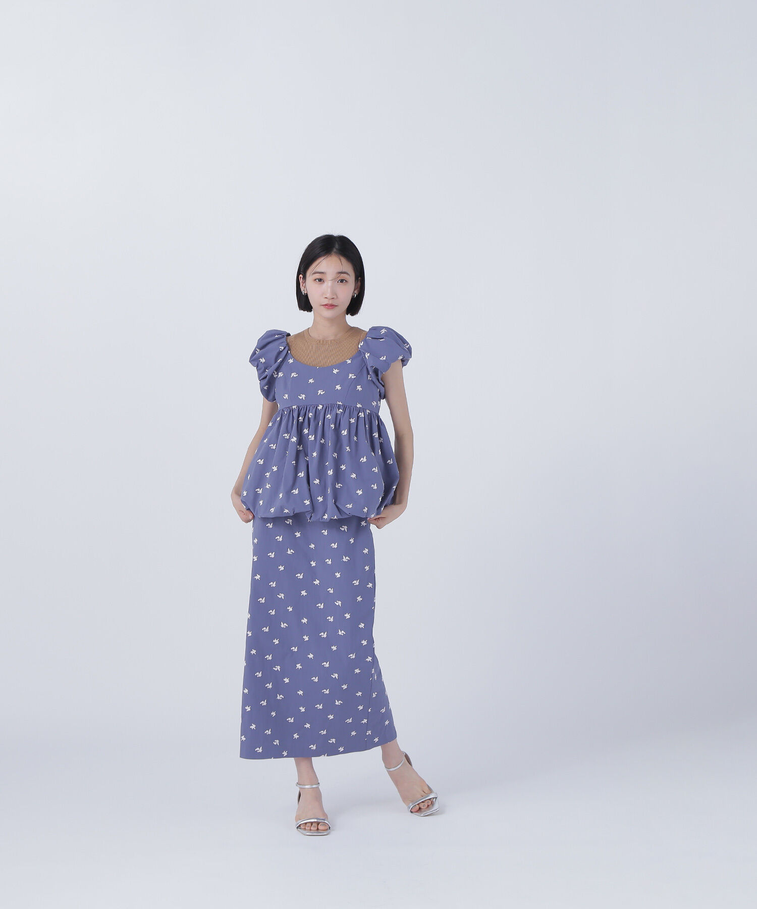  「エンブロイダリーシリーズ ナロースカート」|スカート|