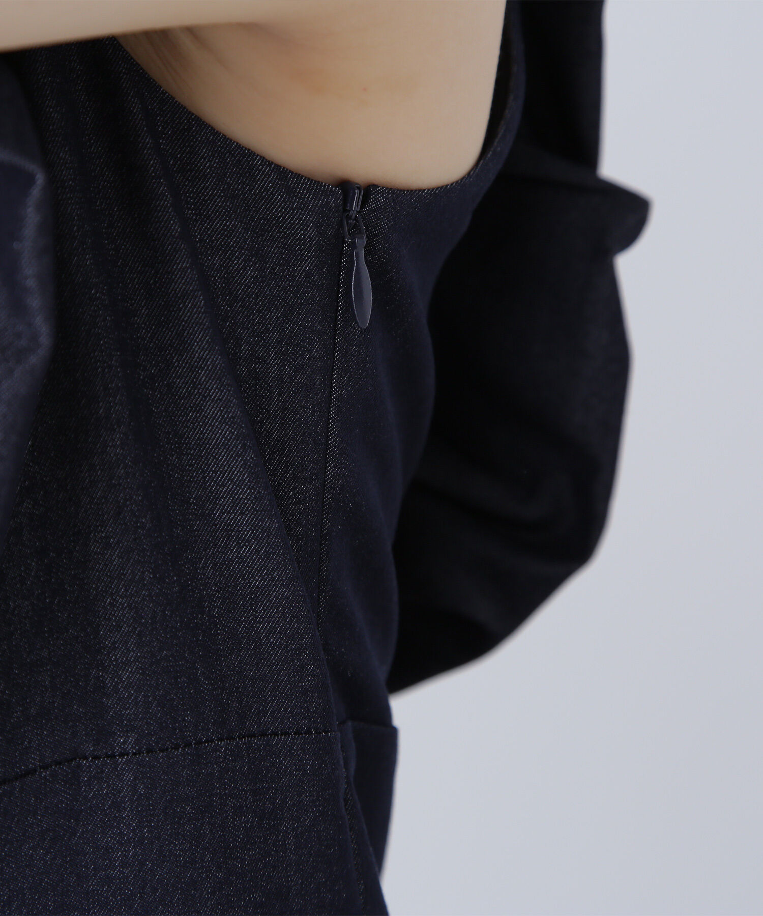  「シャンブレーバブルフリルワンピース」|ワンピース|