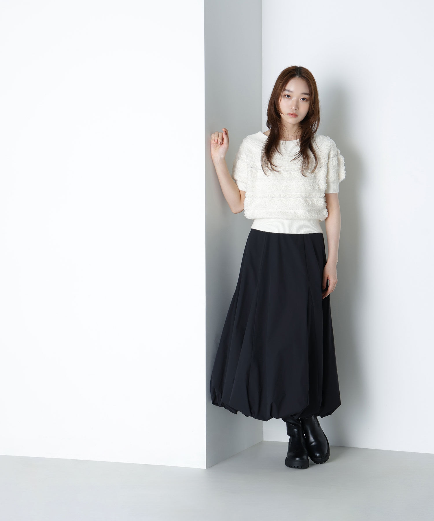  「柄編みドルマンニット」|ニット・セーター|